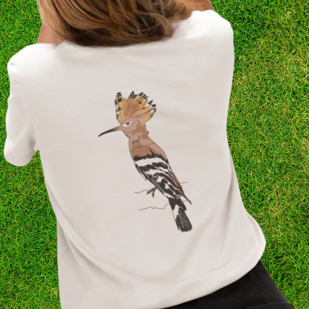 Wiedehopf Bio Frauen T-Shirt Backprint