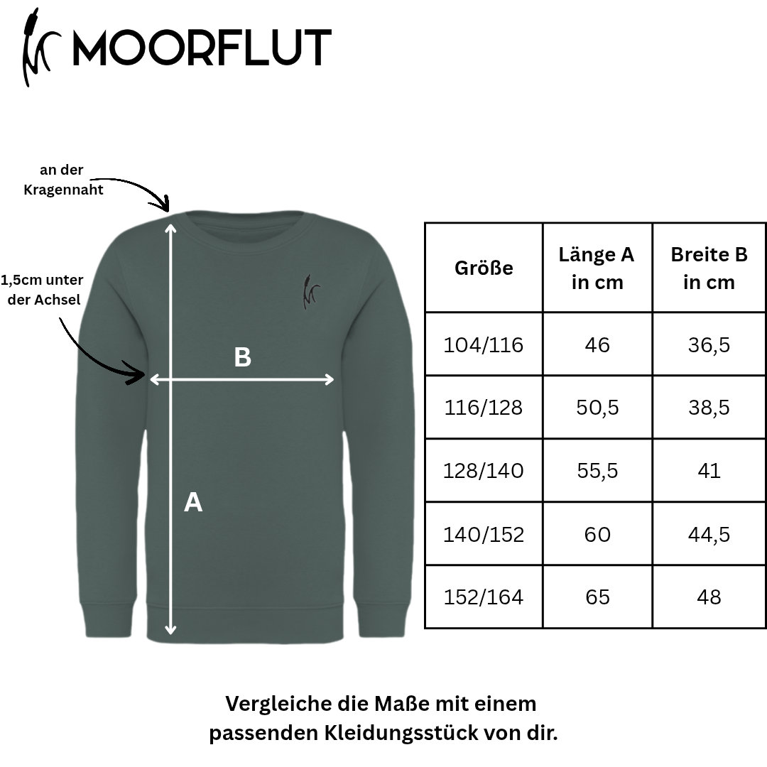 MOORFLUT Bio Kinder Unisex Sweatshirt Frontprint