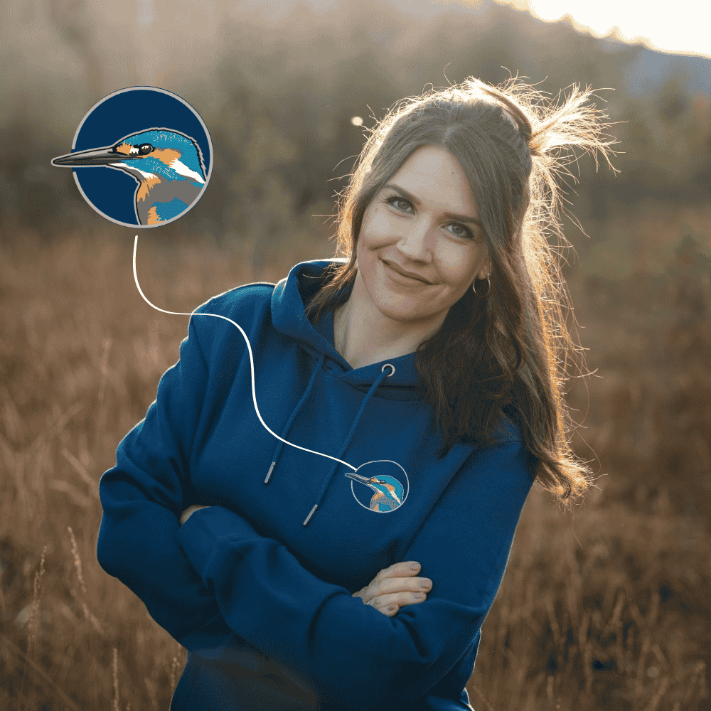 Eisvogel Bio Unisex Hoodie Backprint