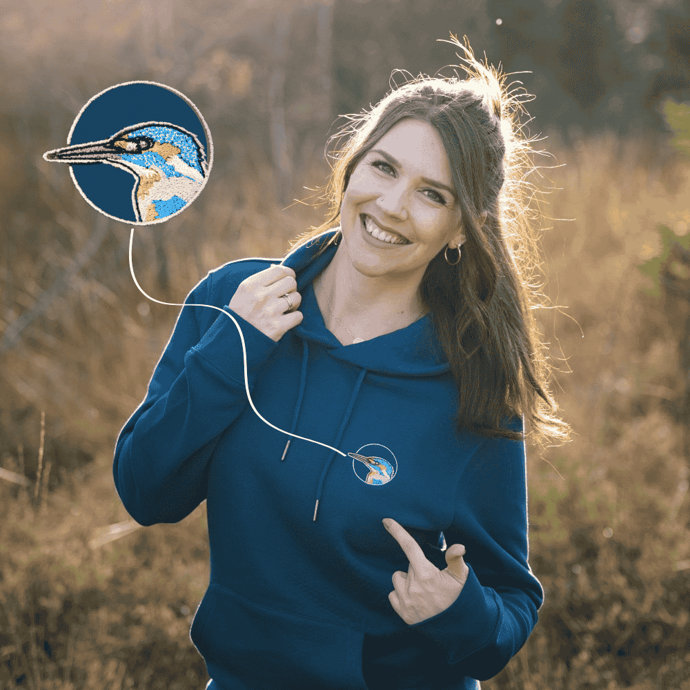 Eisvogel Bio Unisex Hoodie Stick