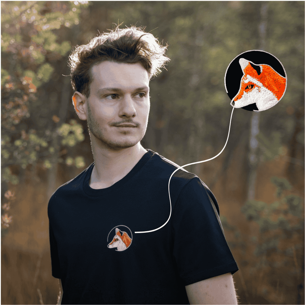 Fuchs Bio Männer T-Shirt Stick