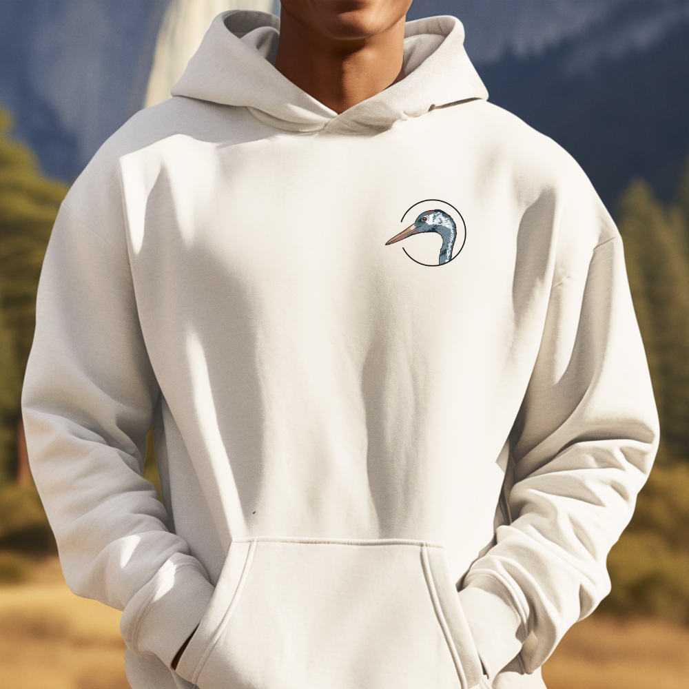 Kranich Bio Männer Hoodie