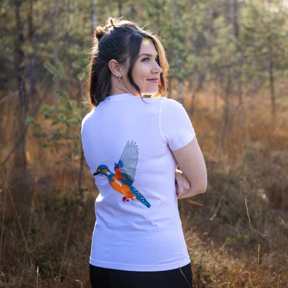 Eisvogel Bio Frauen T-Shirt Backprint