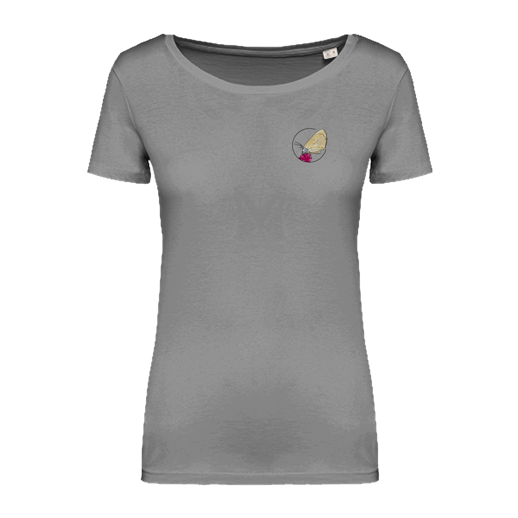 Dunkler Wiesenknopf-Ameisenbläuling Bio Frauen T-Shirt Backprint