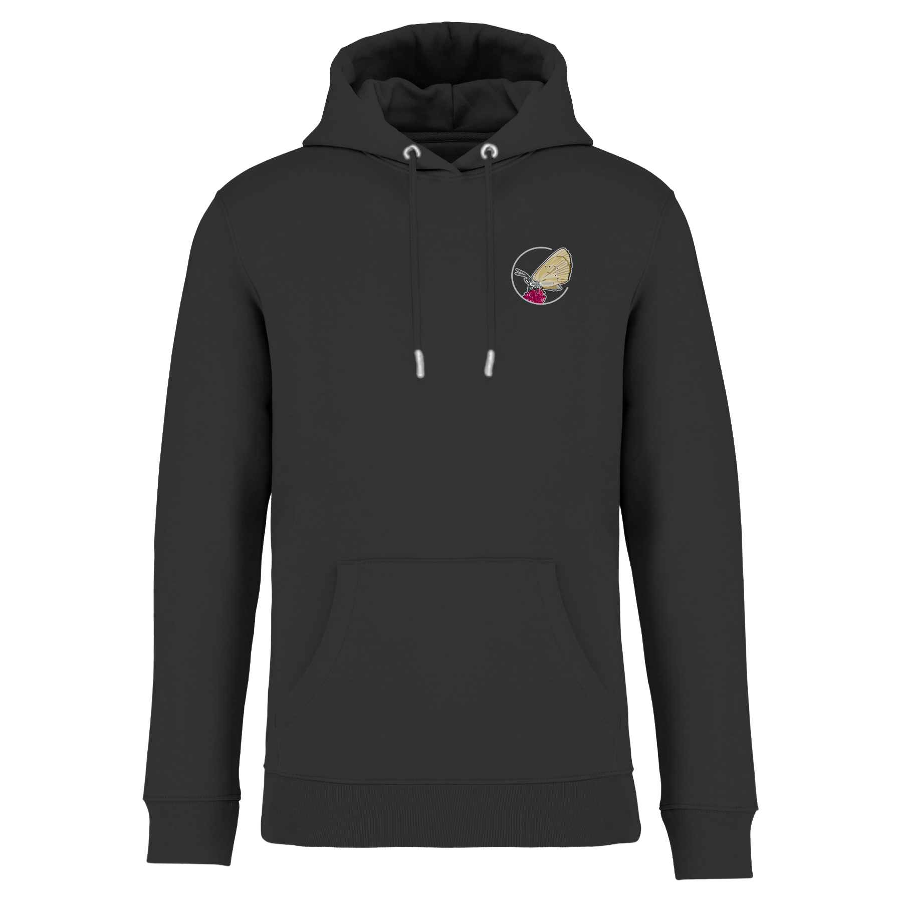 Dunkler Wiesenknopf-Ameisenbläuling Bio Unisex Hoodie