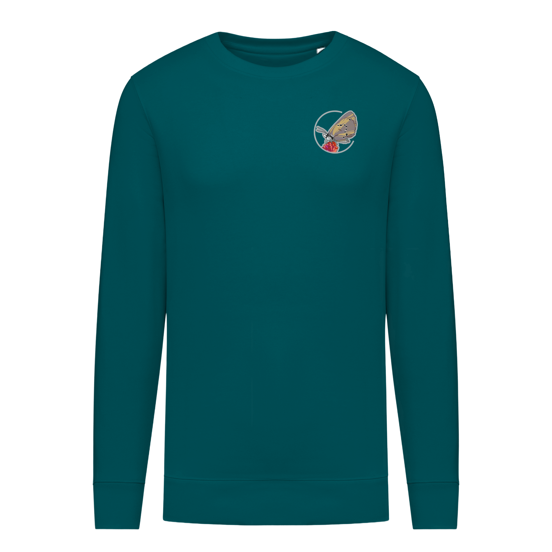 Dunkler Wiesenknopf-Ameisenbläuling Bio Männer Sweatshirt Stick
