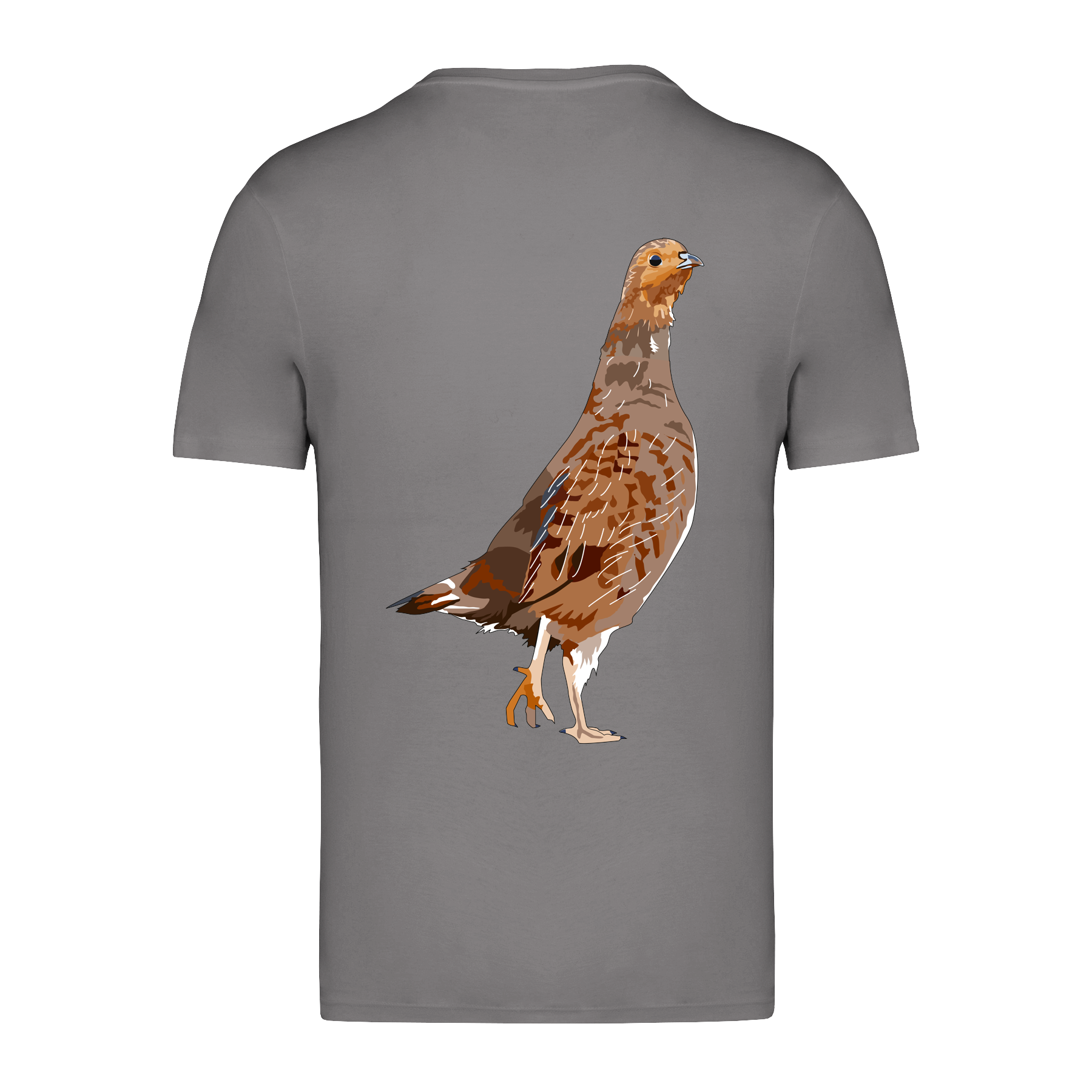 Rebhuhn Bio Männer T-Shirt Backprint