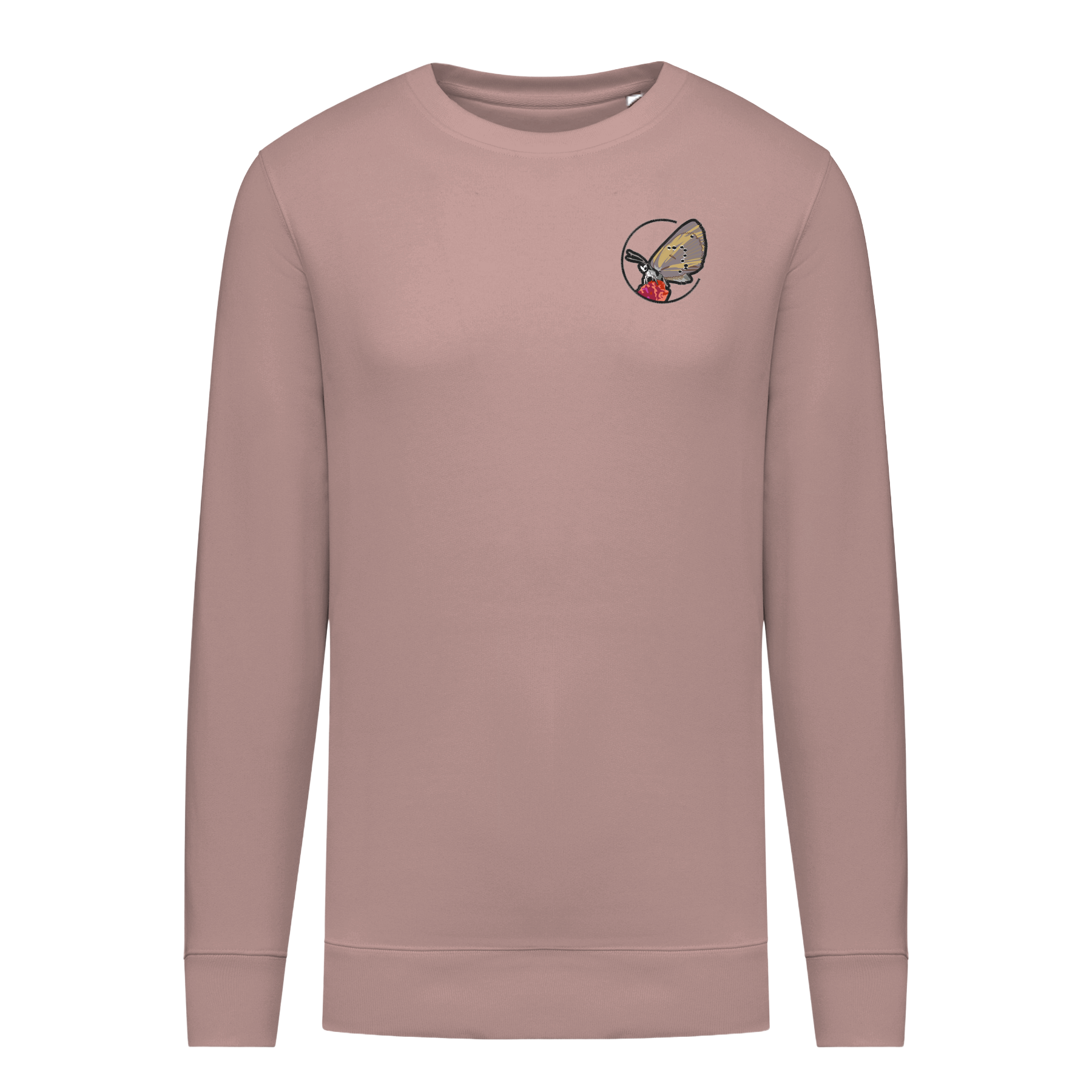 Dunkler Wiesenknopf-Ameisenbläuling Bio Unisex Sweatshirt Stick