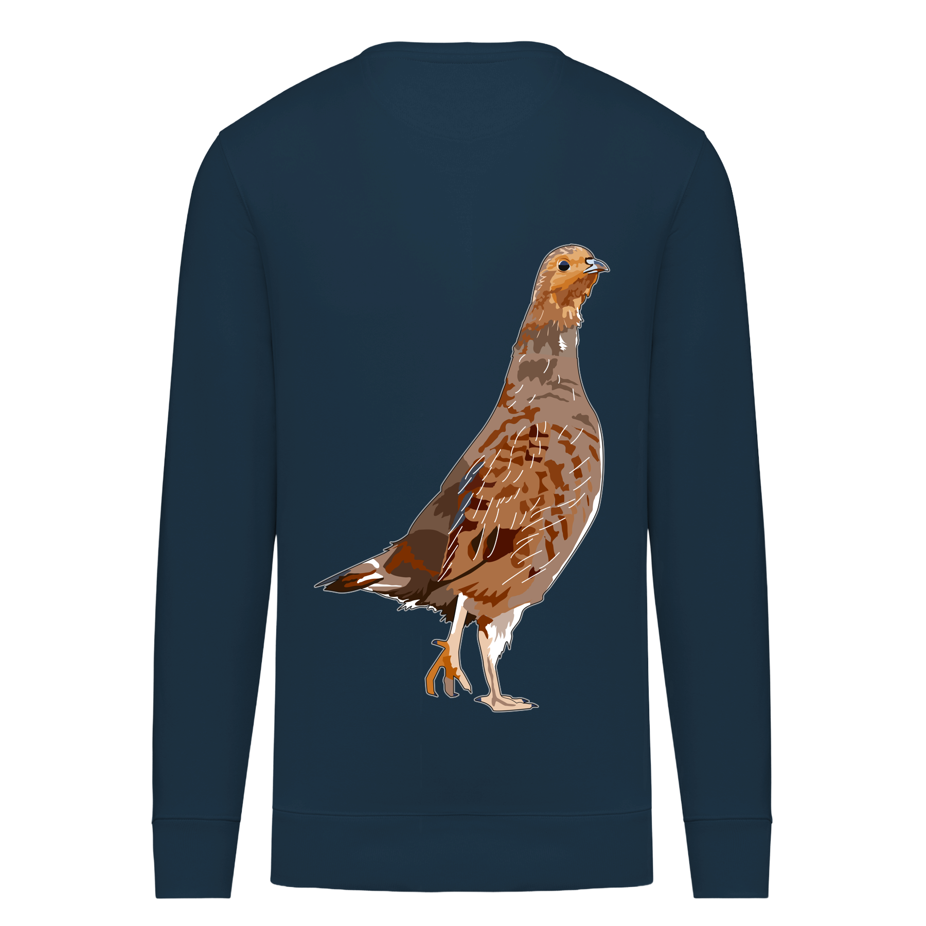 Rebhuhn Bio Unisex Sweatshirt Backprint