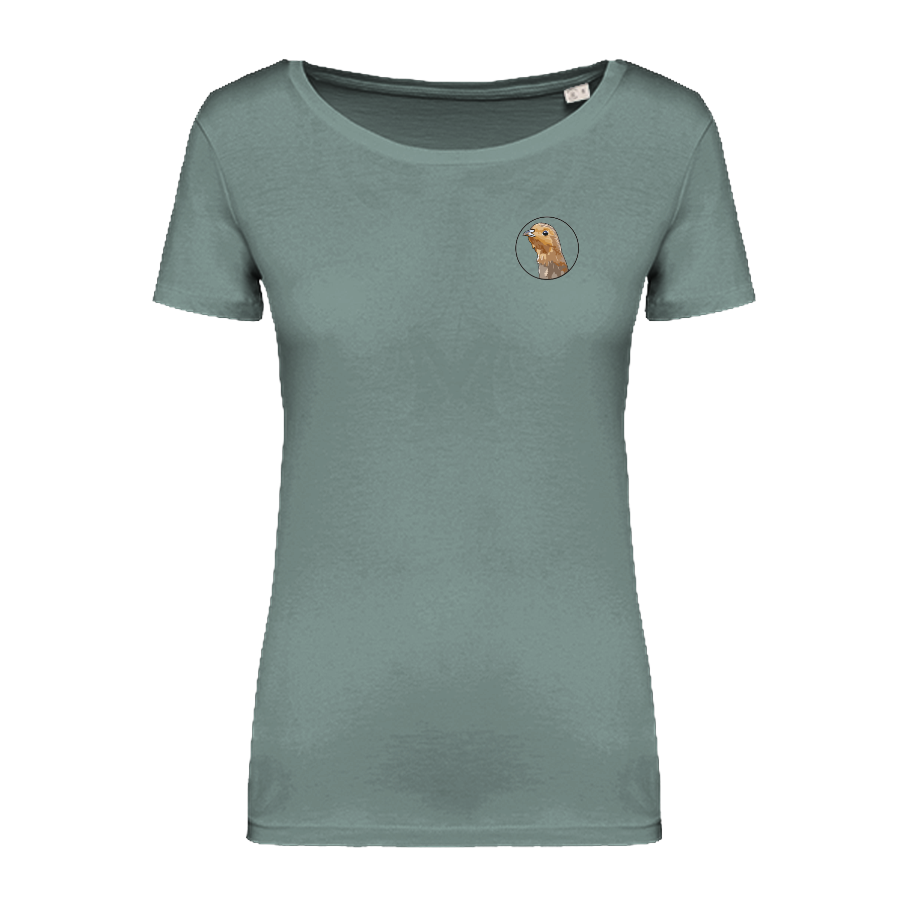Rebhuhn Bio Frauen T-Shirt Backprint