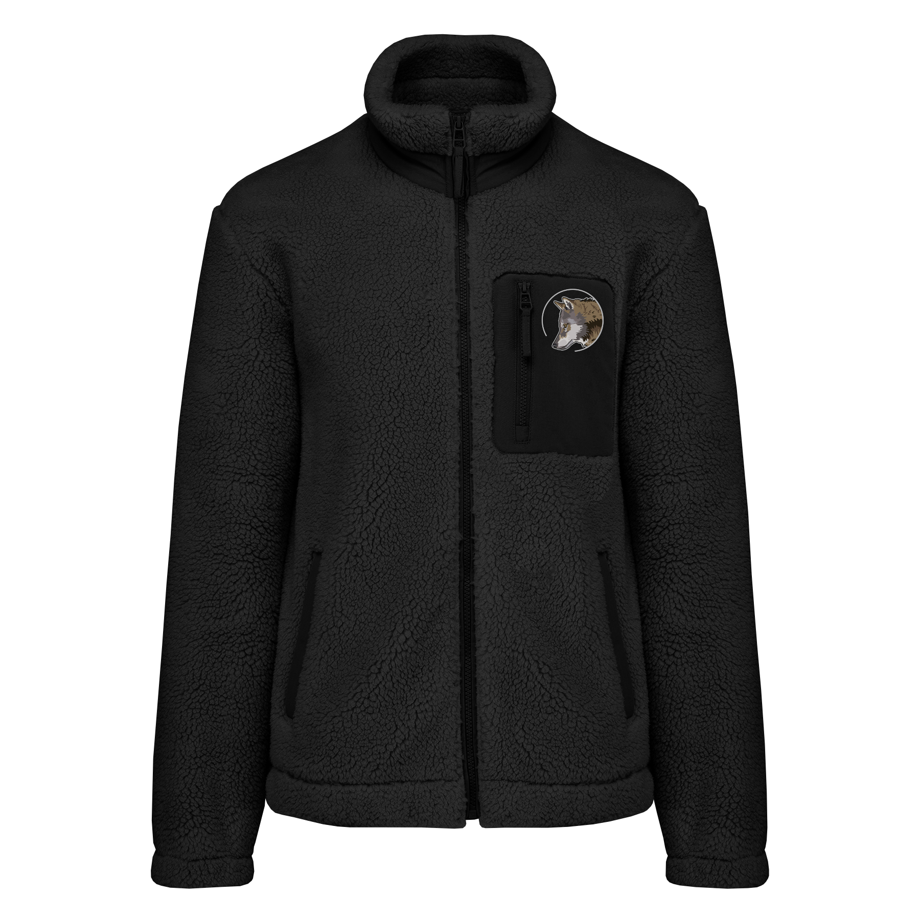 Eurasischer Grauwolf Sherpa Unisex Jacke
