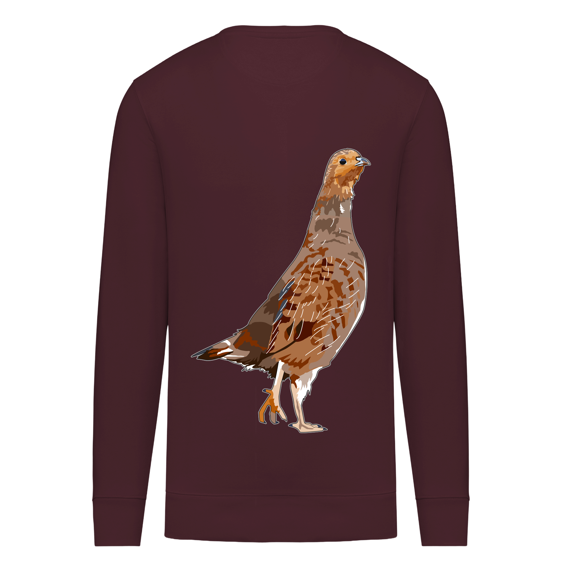 Rebhuhn Bio Unisex Sweatshirt Backprint