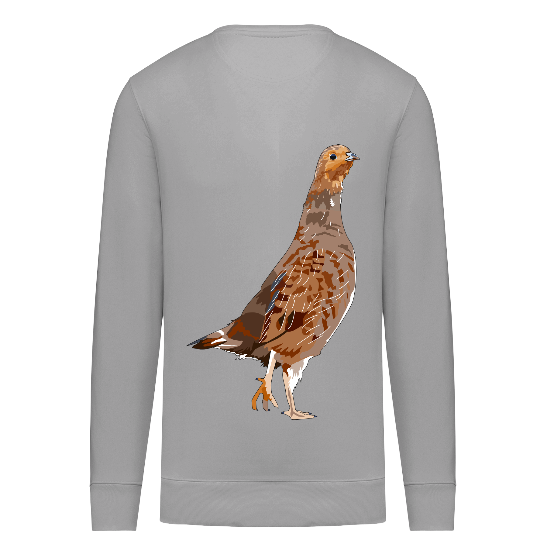 Rebhuhn Bio Unisex Sweatshirt Backprint