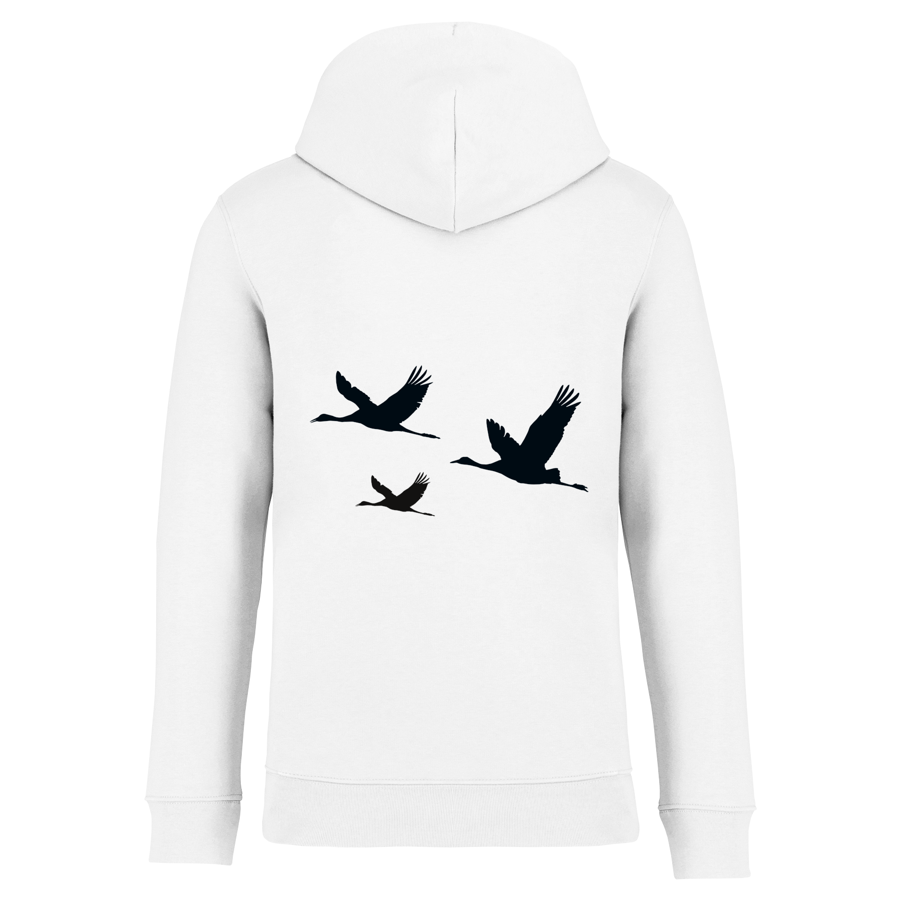 Kranich Bio Unisex Hoodie Backprint