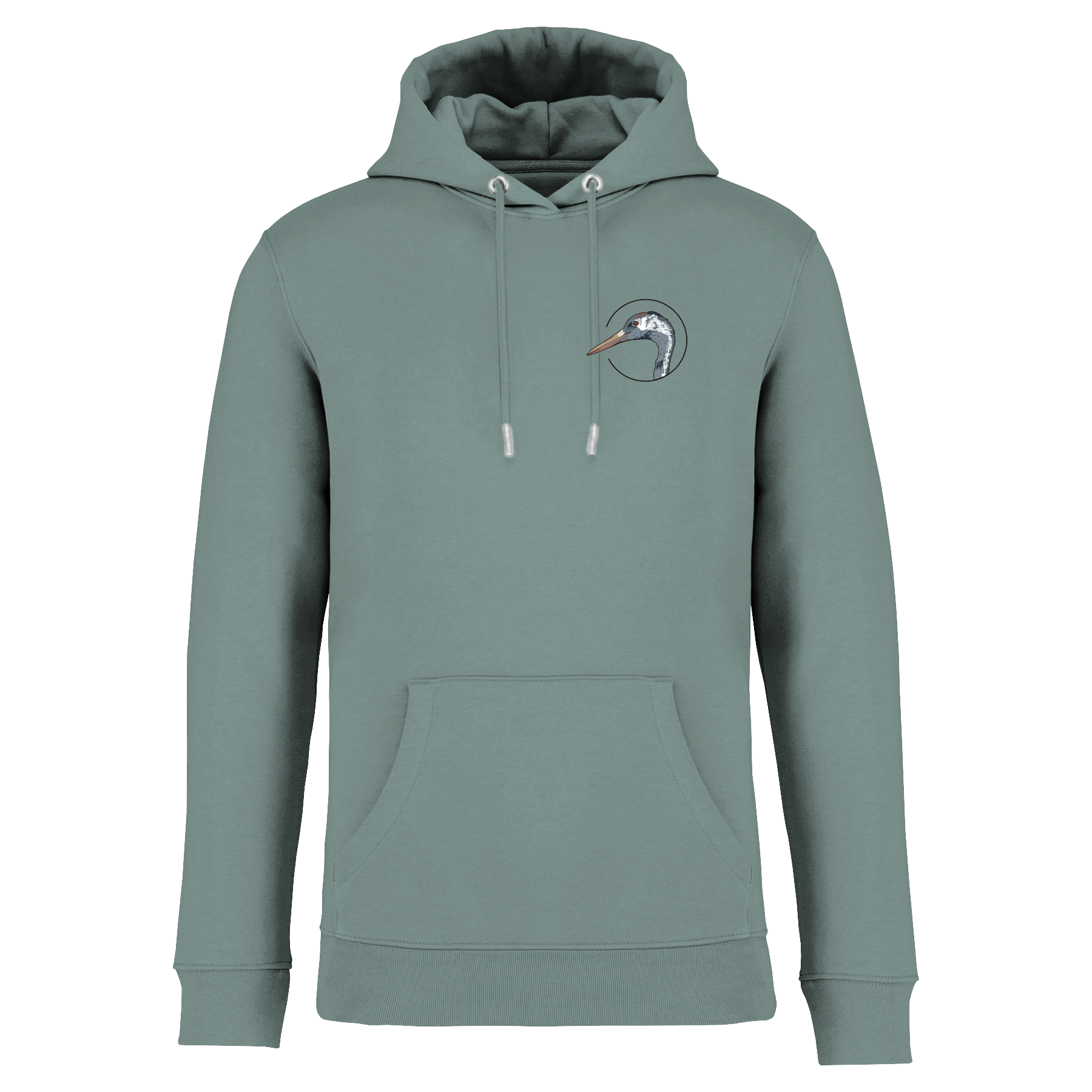 Kranich Bio Unisex Hoodie Backprint