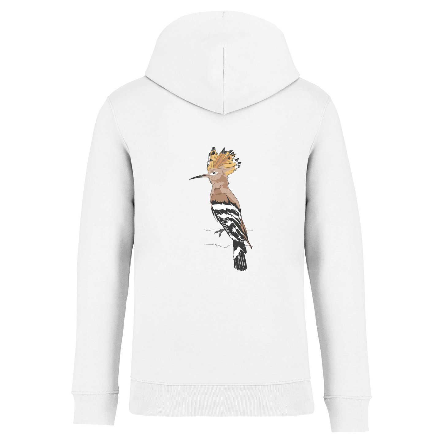 Wiedehopf Bio Unisex Hoodie Backprint