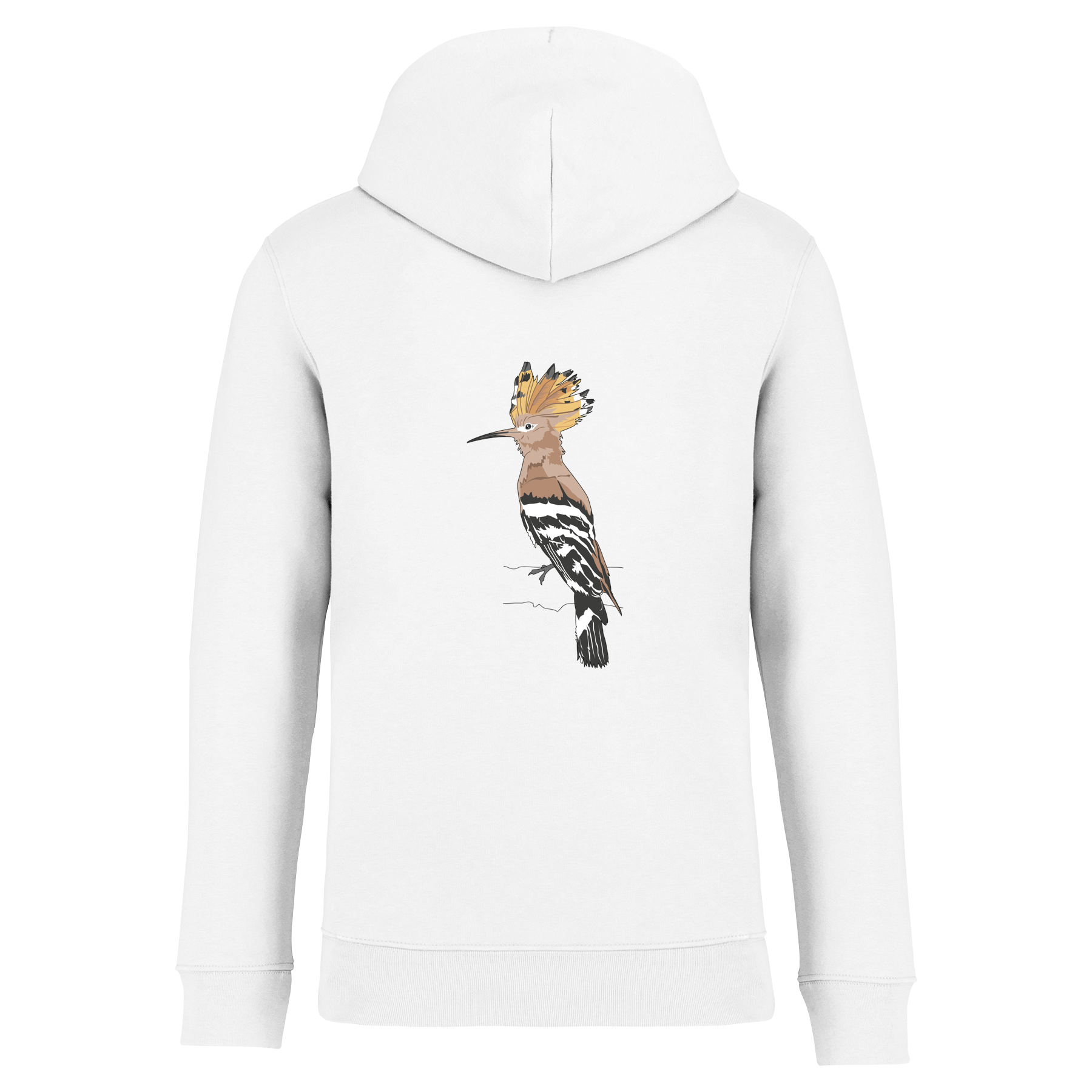 Wiedehopf Bio Männer Hoodie Backprint