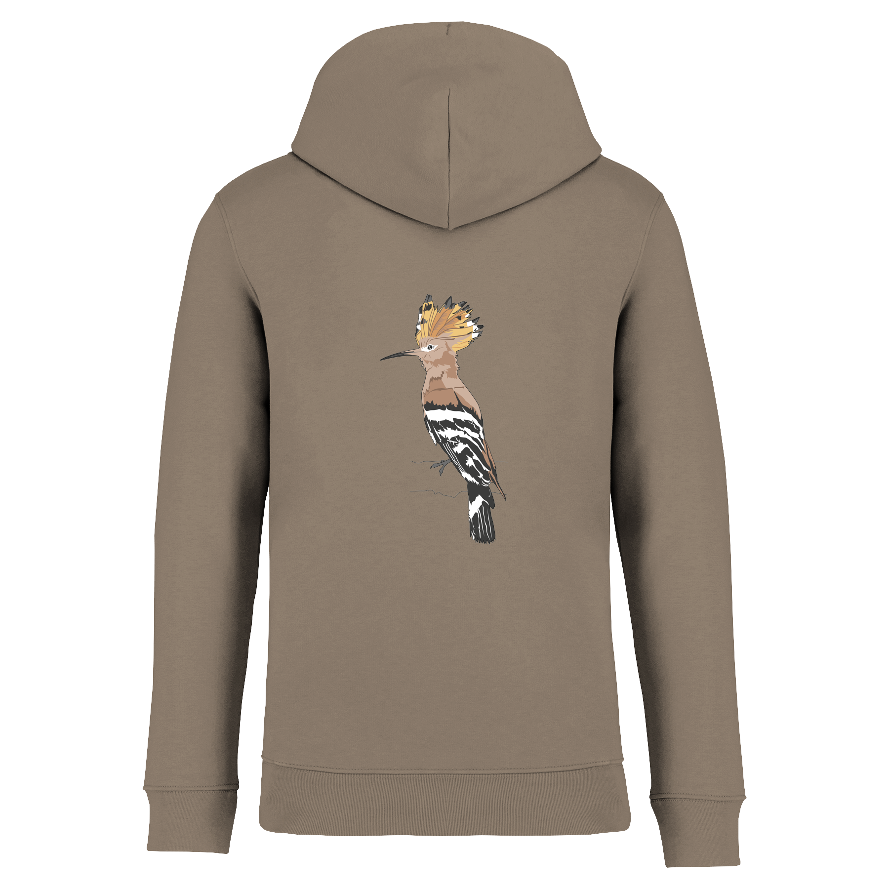 Wiedehopf Bio Männer Hoodie Backprint
