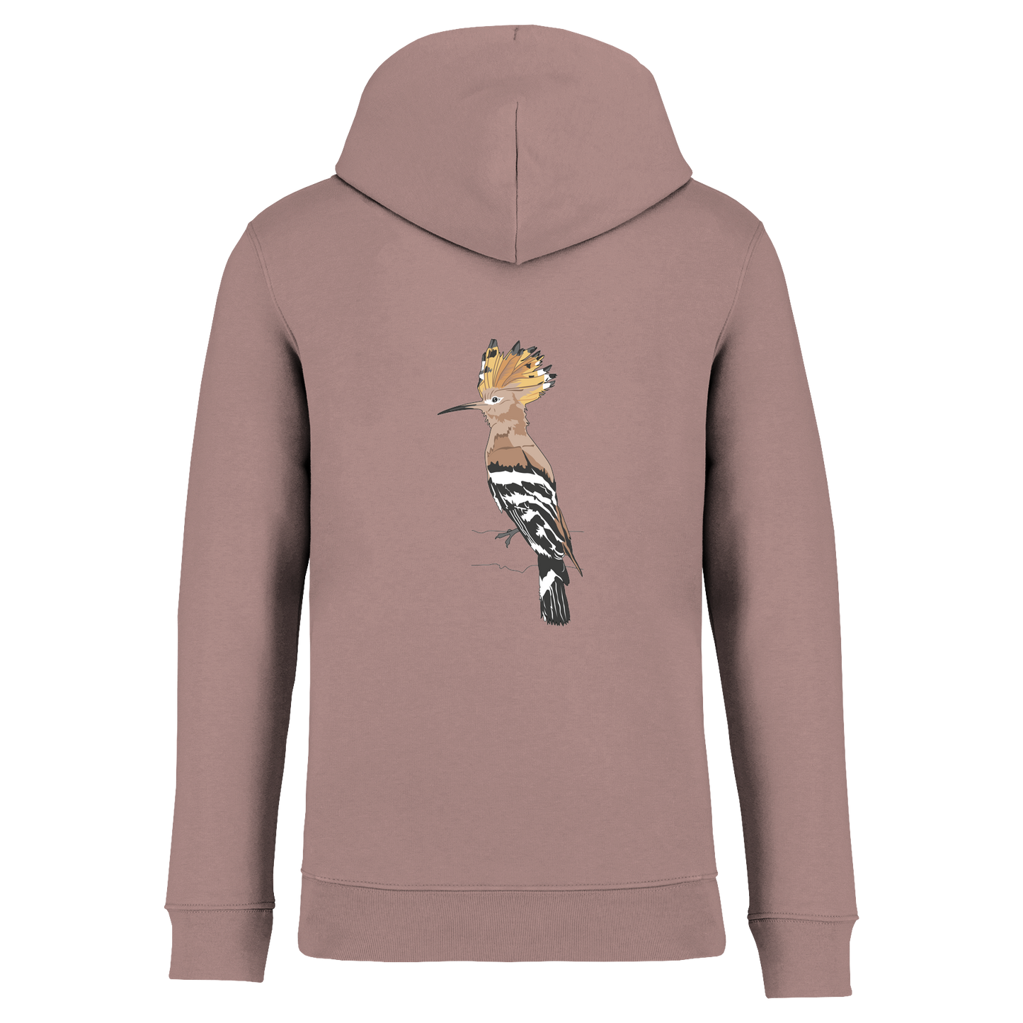 Wiedehopf Bio Unisex Hoodie Backprint