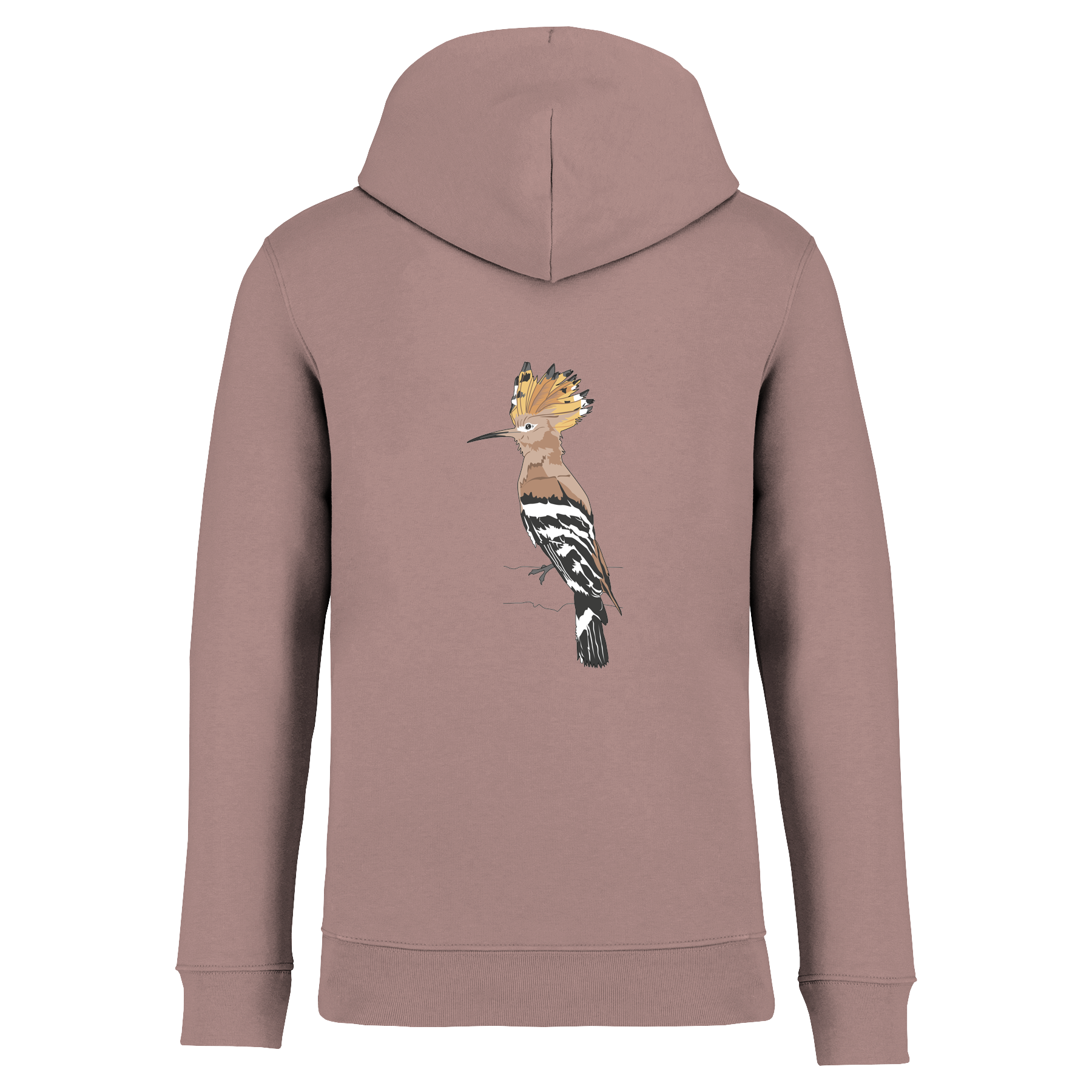 Wiedehopf Bio Unisex Hoodie Backprint
