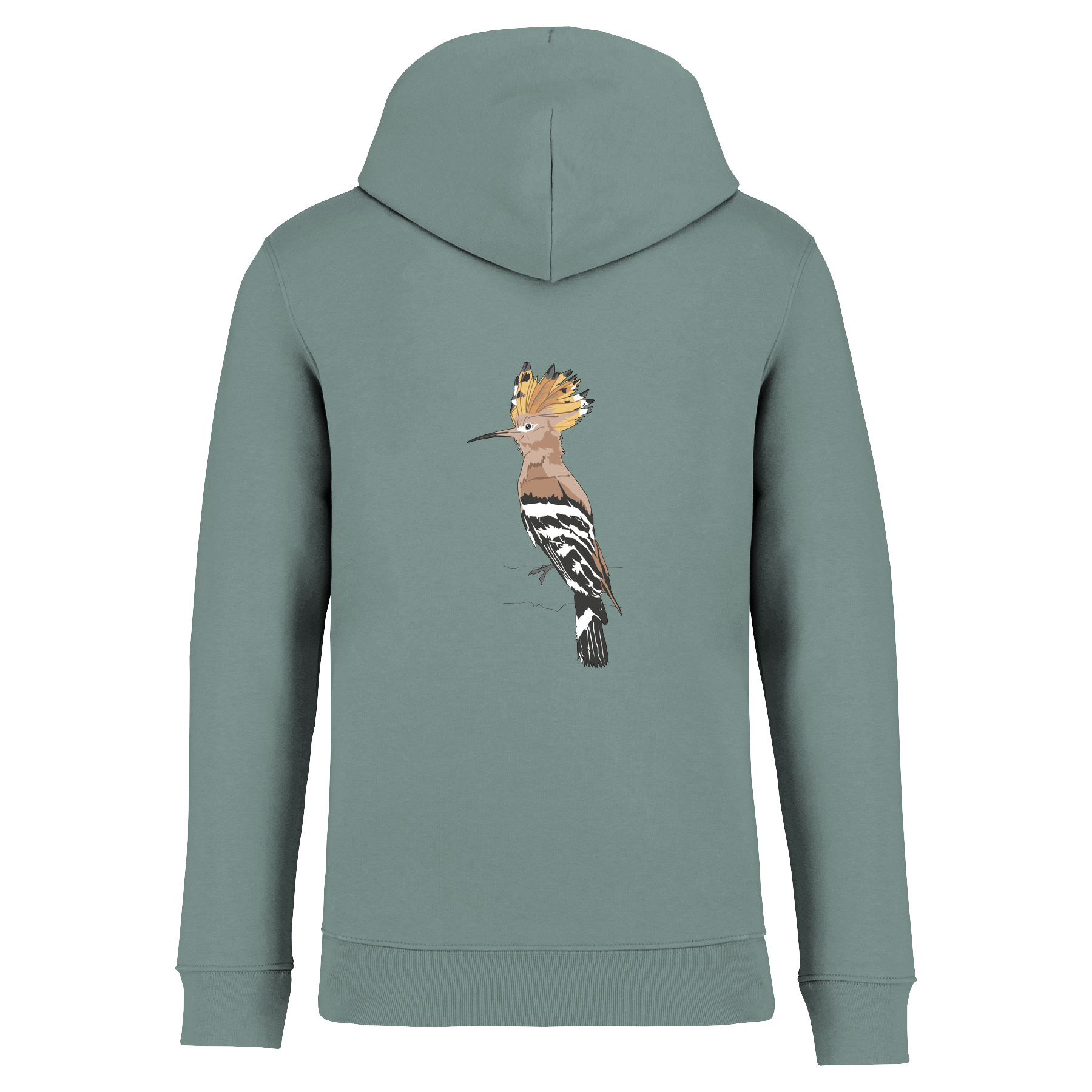 Wiedehopf Bio Unisex Hoodie Backprint