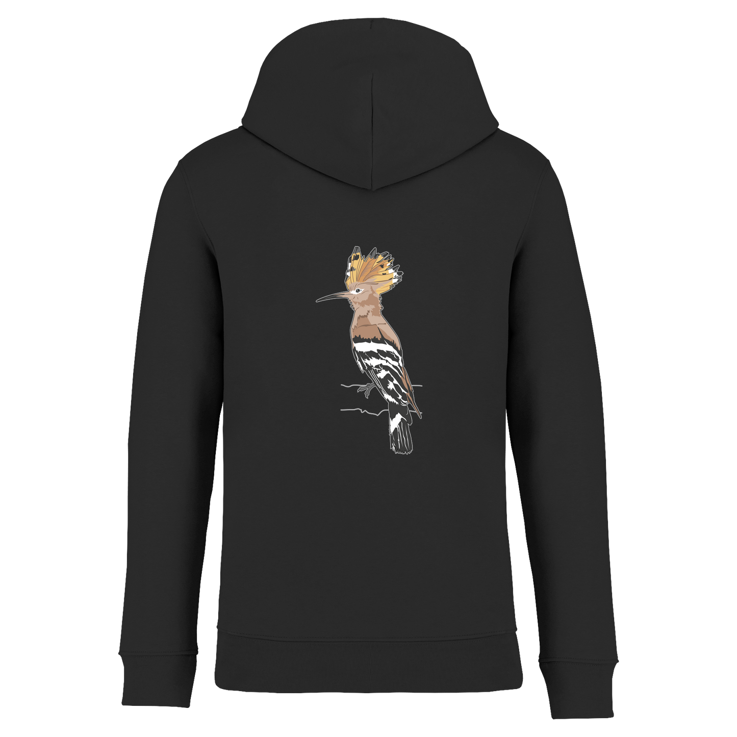 Wiedehopf Bio Unisex Hoodie Backprint