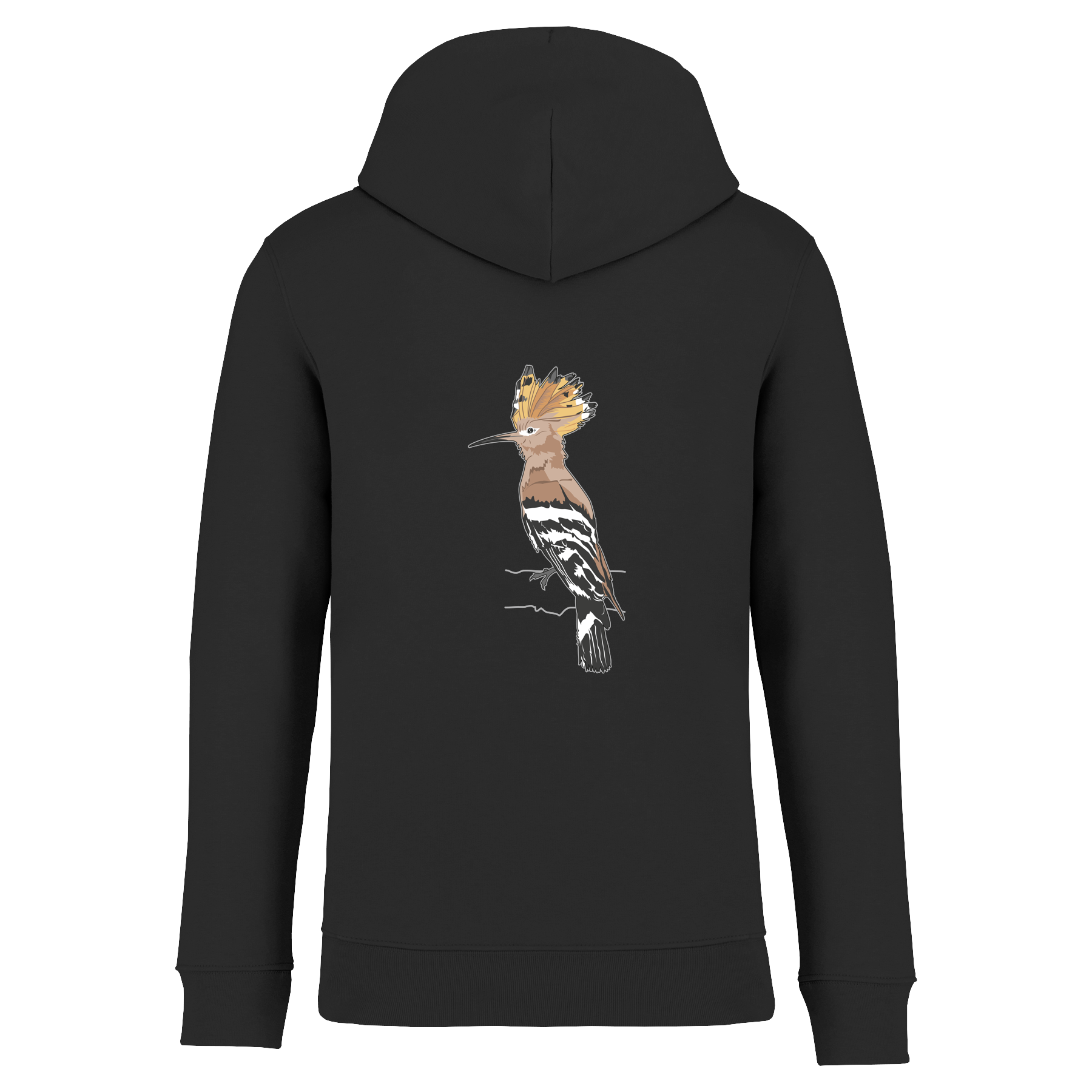 Wiedehopf Bio Männer Hoodie Backprint