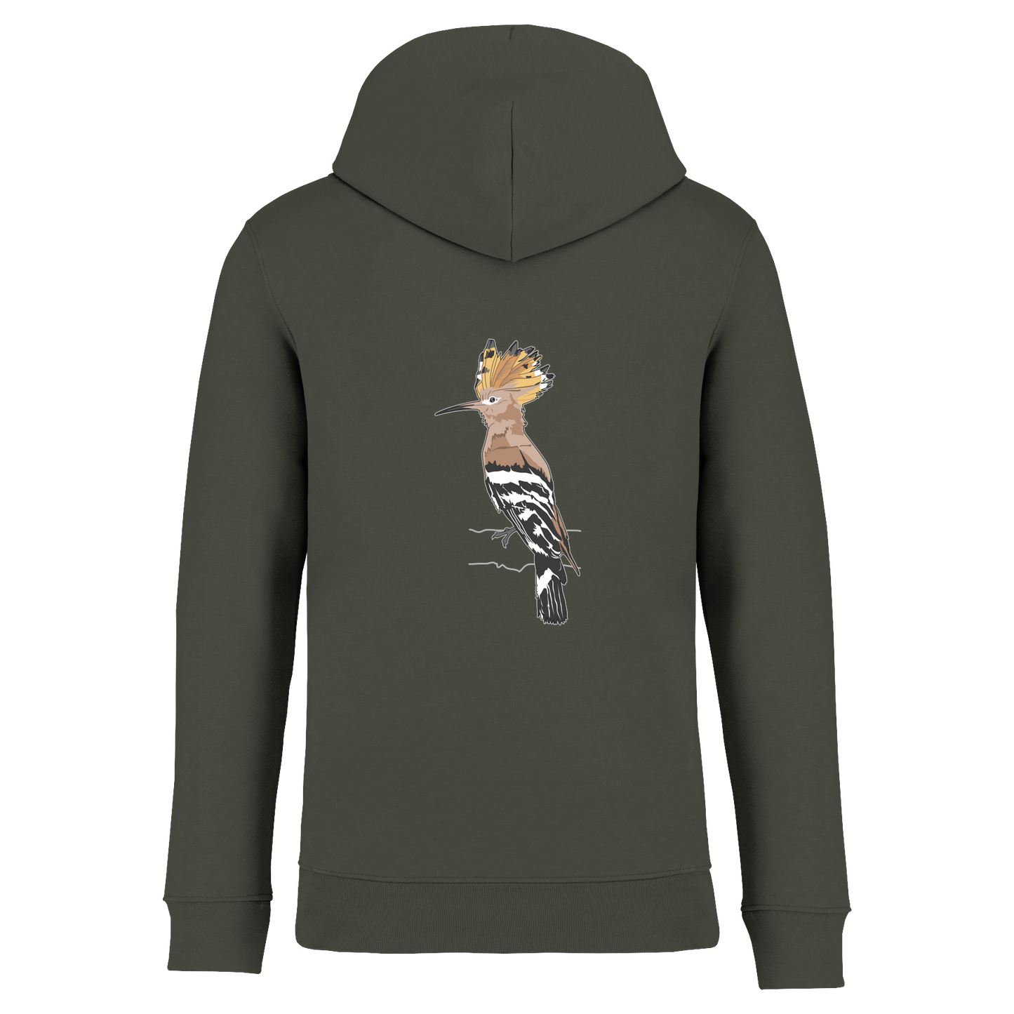 Wiedehopf Bio Unisex Hoodie Backprint