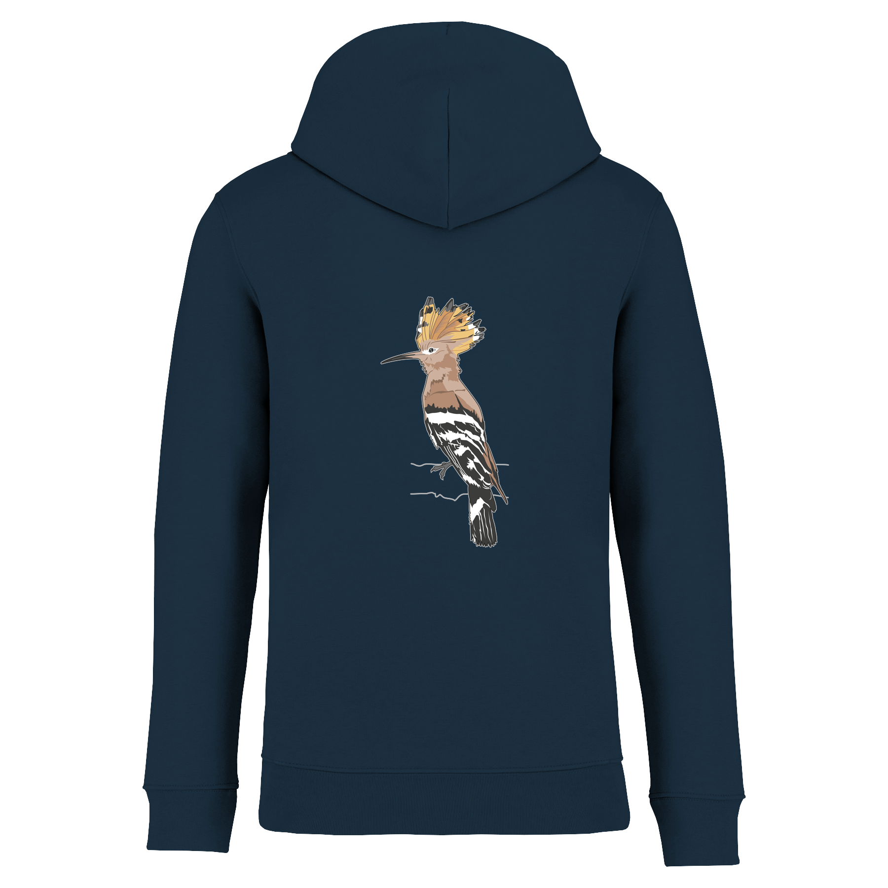 Wiedehopf Bio Männer Hoodie Backprint