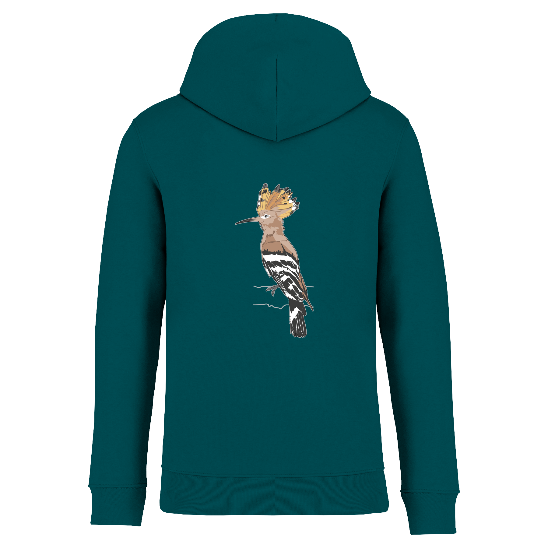 Wiedehopf Bio Männer Hoodie Backprint