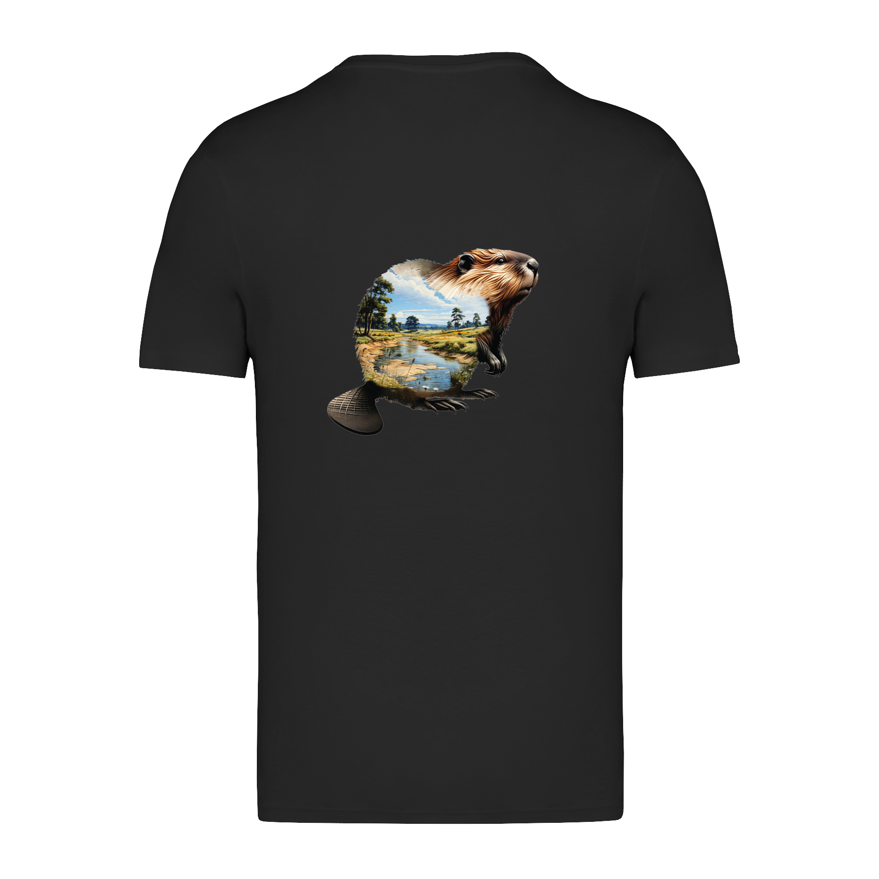 Biber Bio Männer T-Shirt Backprint