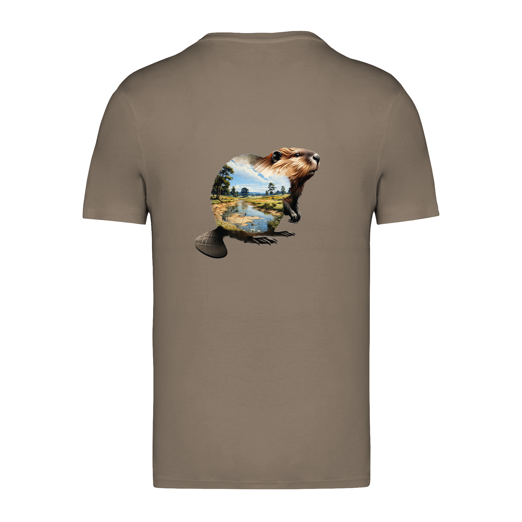 Biber Bio Männer T-Shirt Backprint