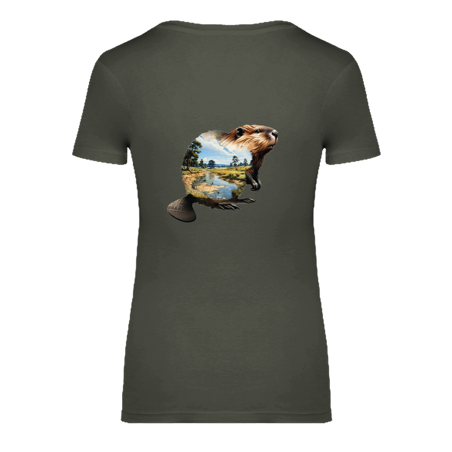 Biber Bio Frauen T-Shirt Backprint