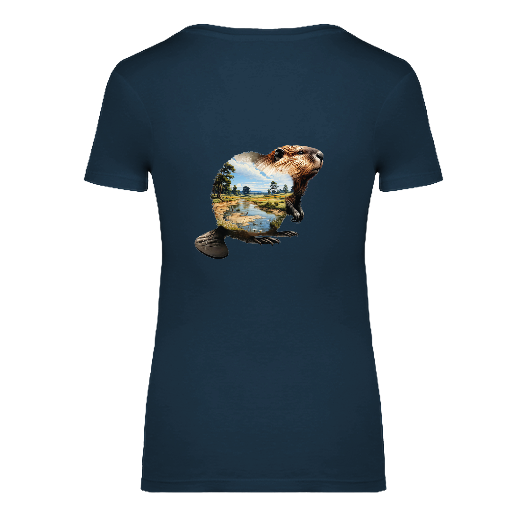 Biber Bio Frauen T-Shirt Backprint