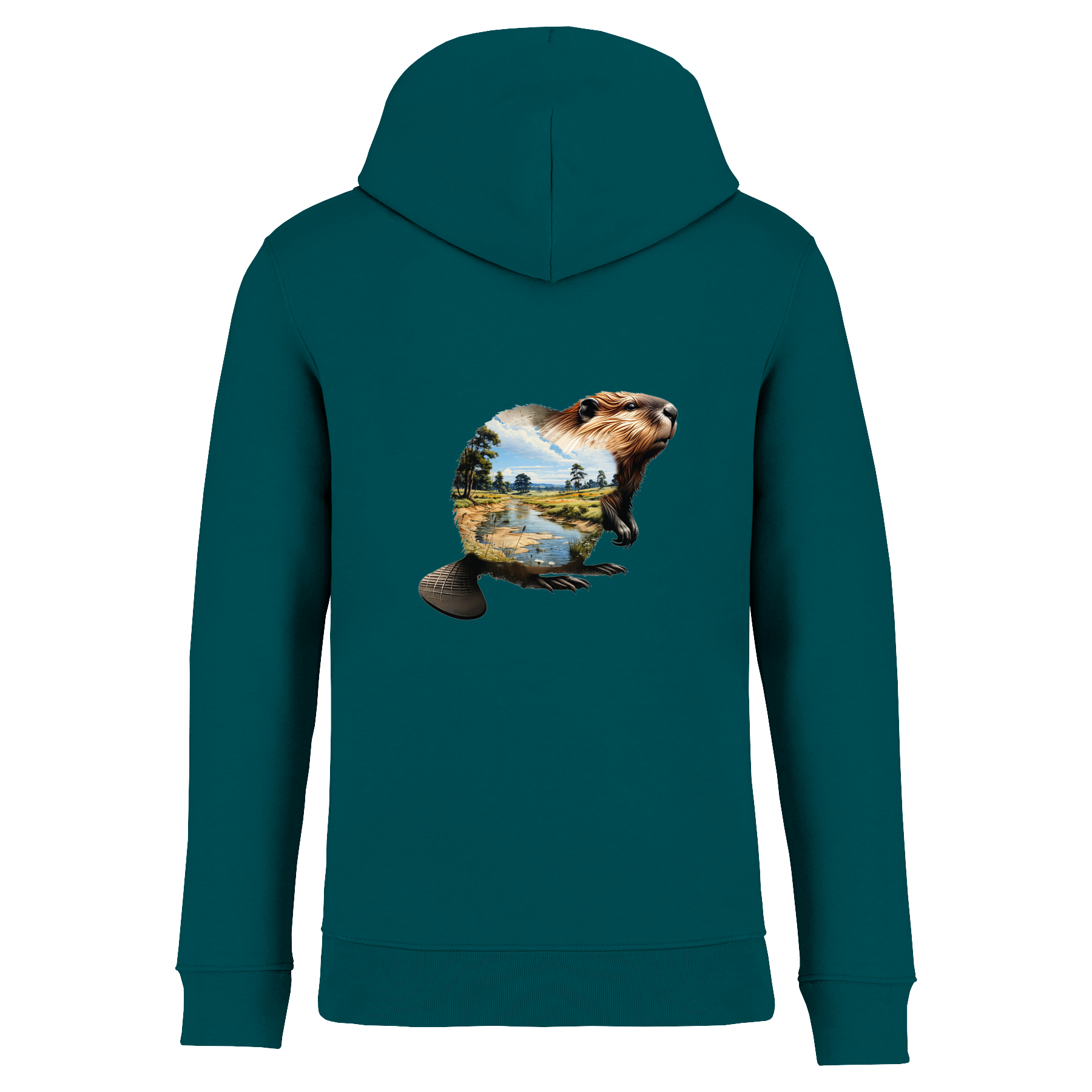 Biber Bio Männer Hoodie Backprint