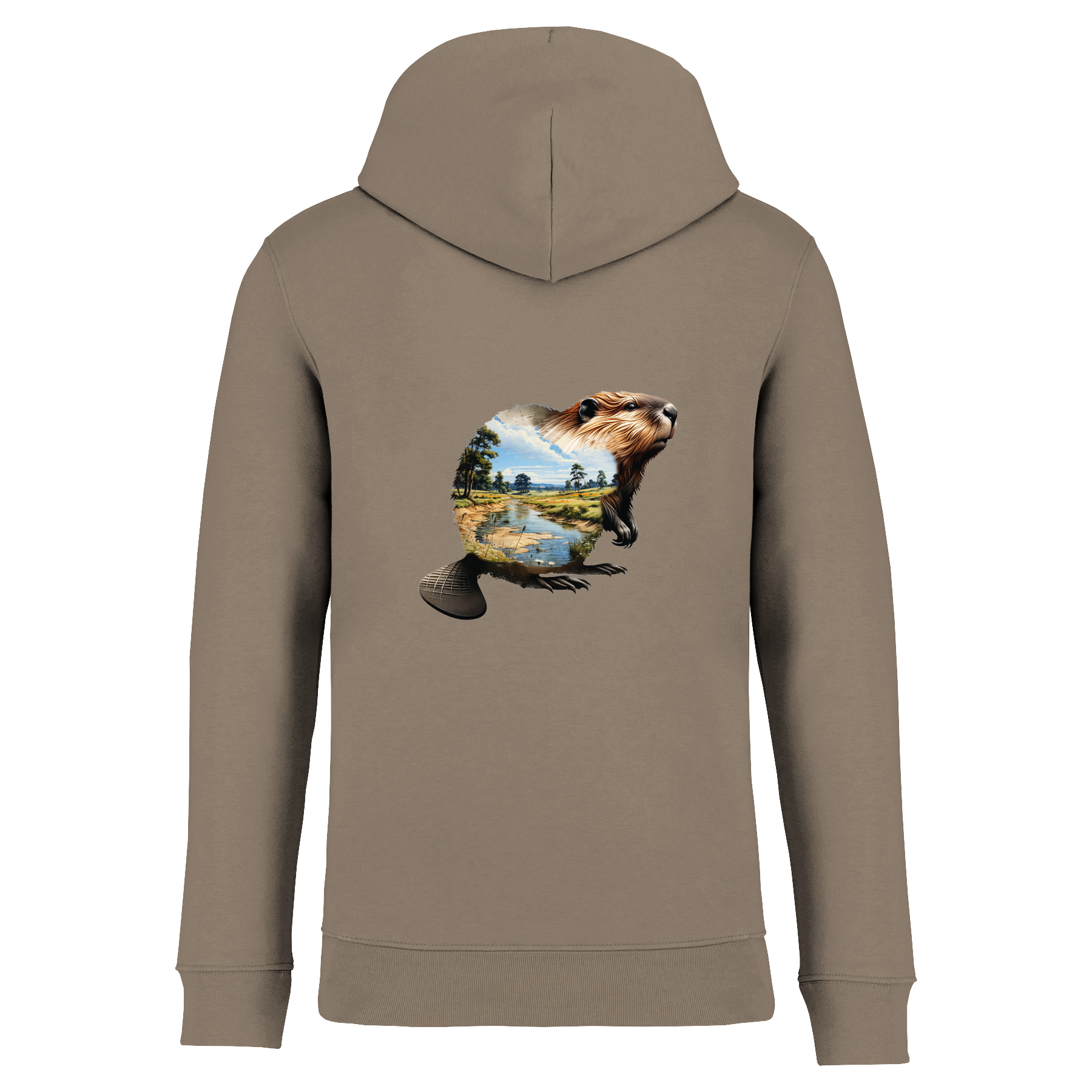 Biber Bio Männer Hoodie Backprint