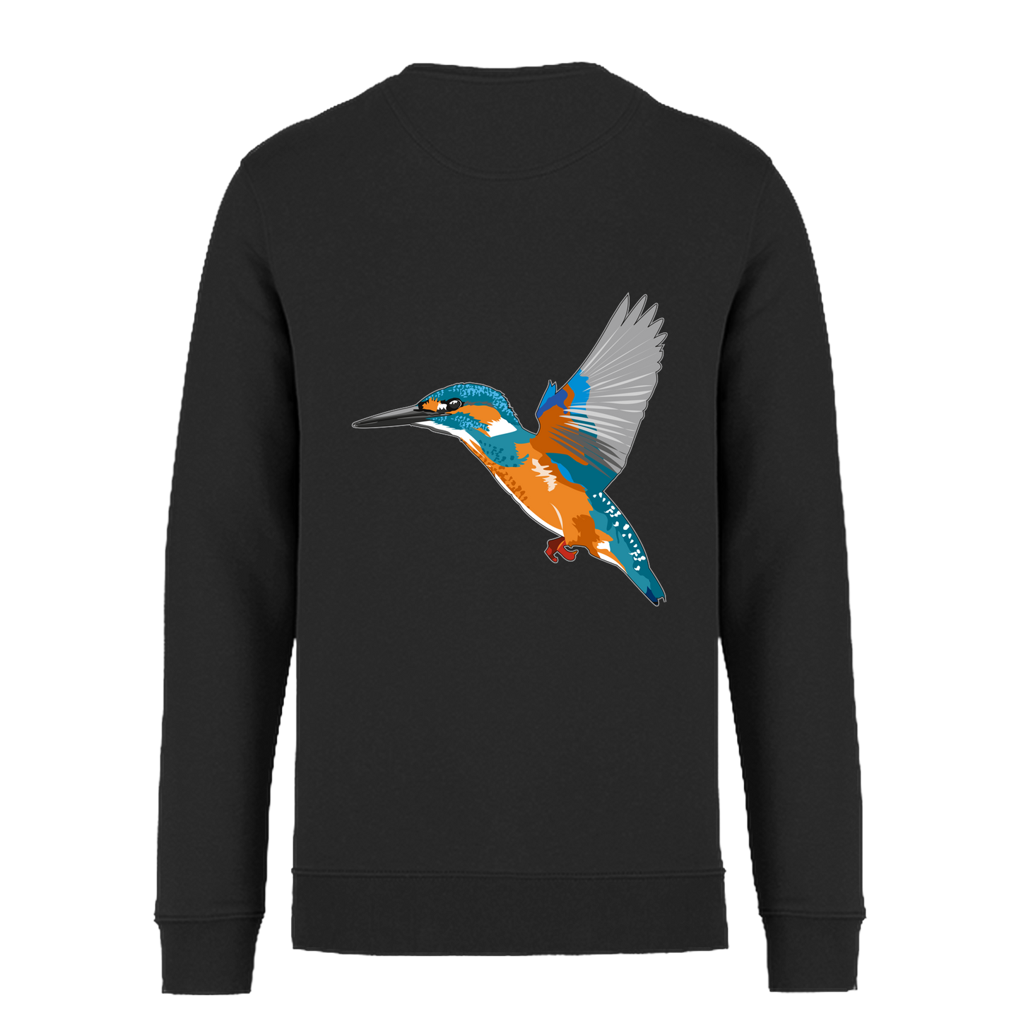 Eisvogel Bio Männer Sweatshirt Backprint