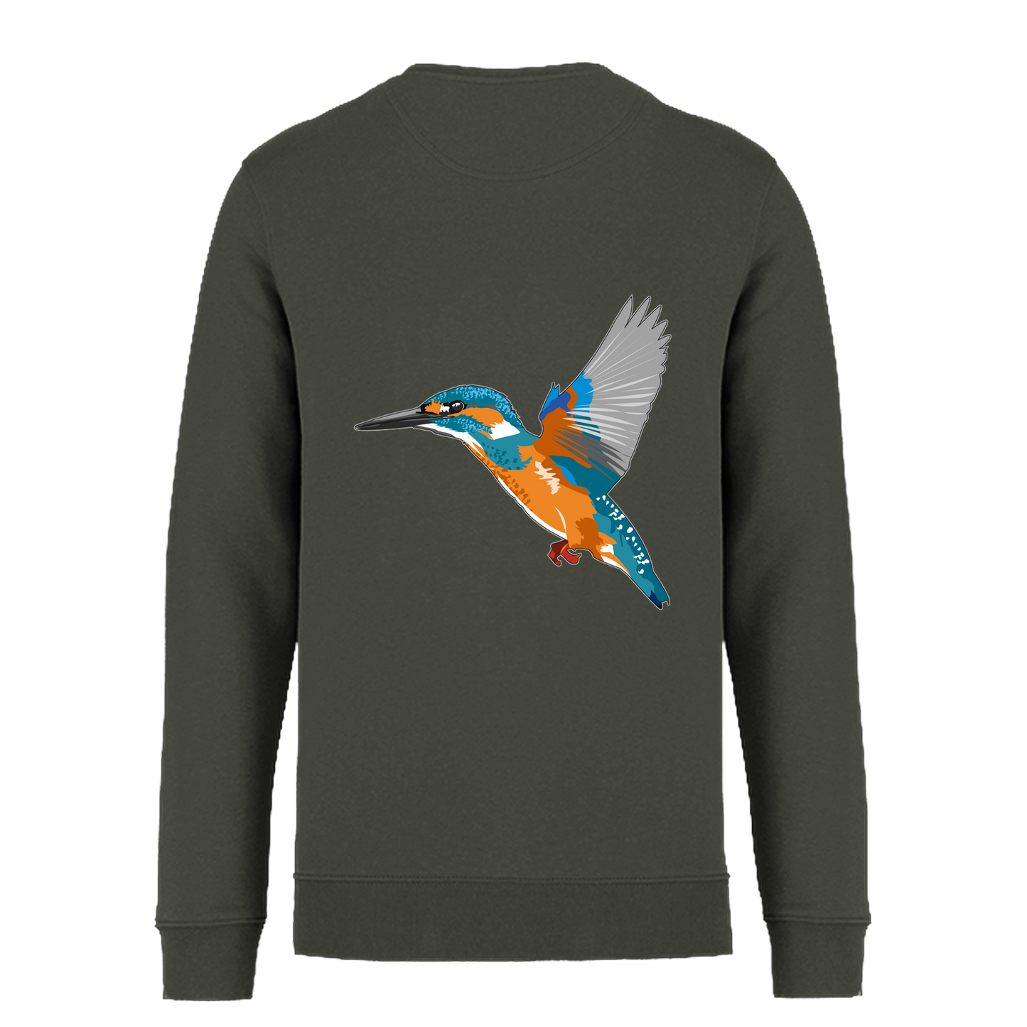 Eisvogel Bio Männer Sweatshirt Backprint