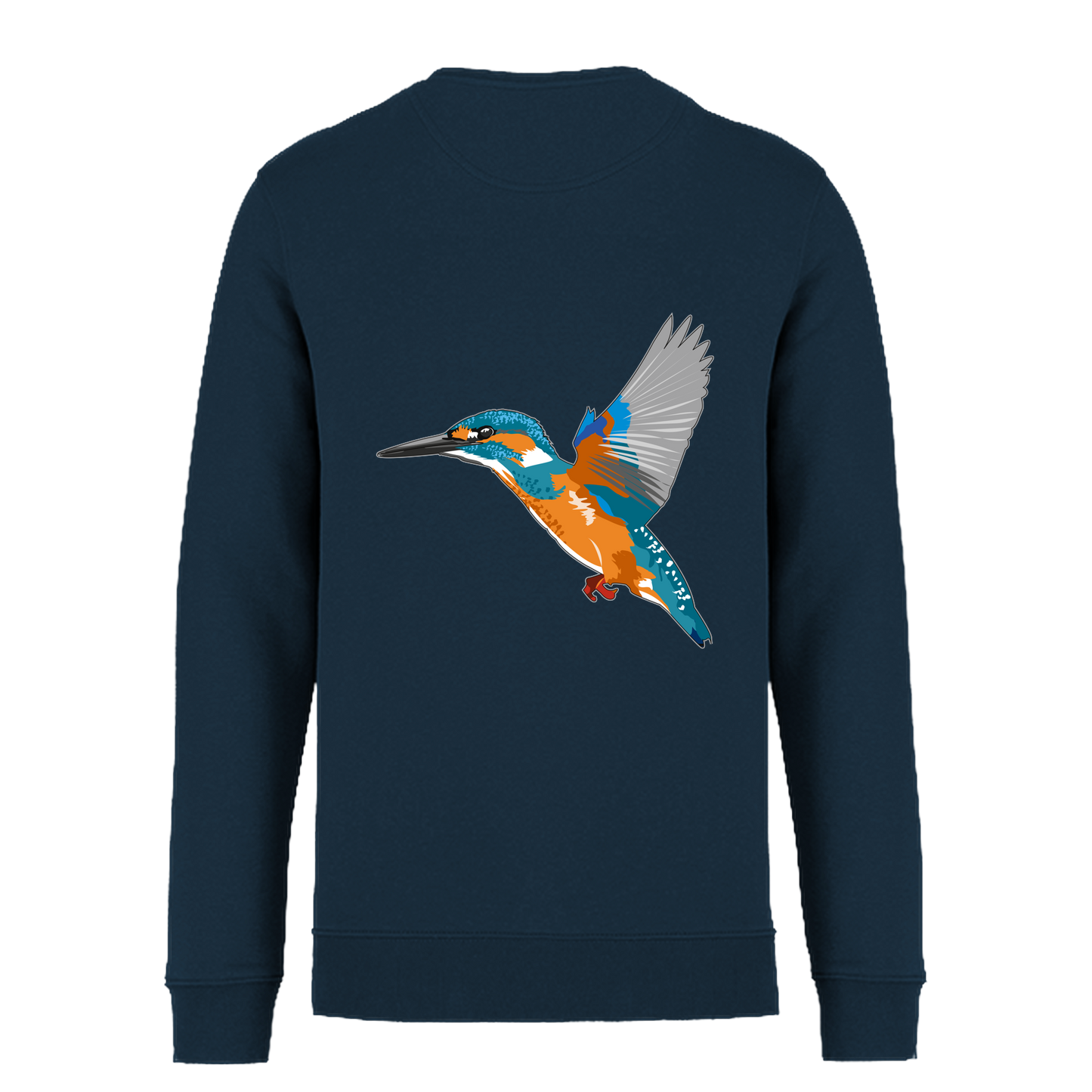 Eisvogel Bio Männer Sweatshirt Backprint