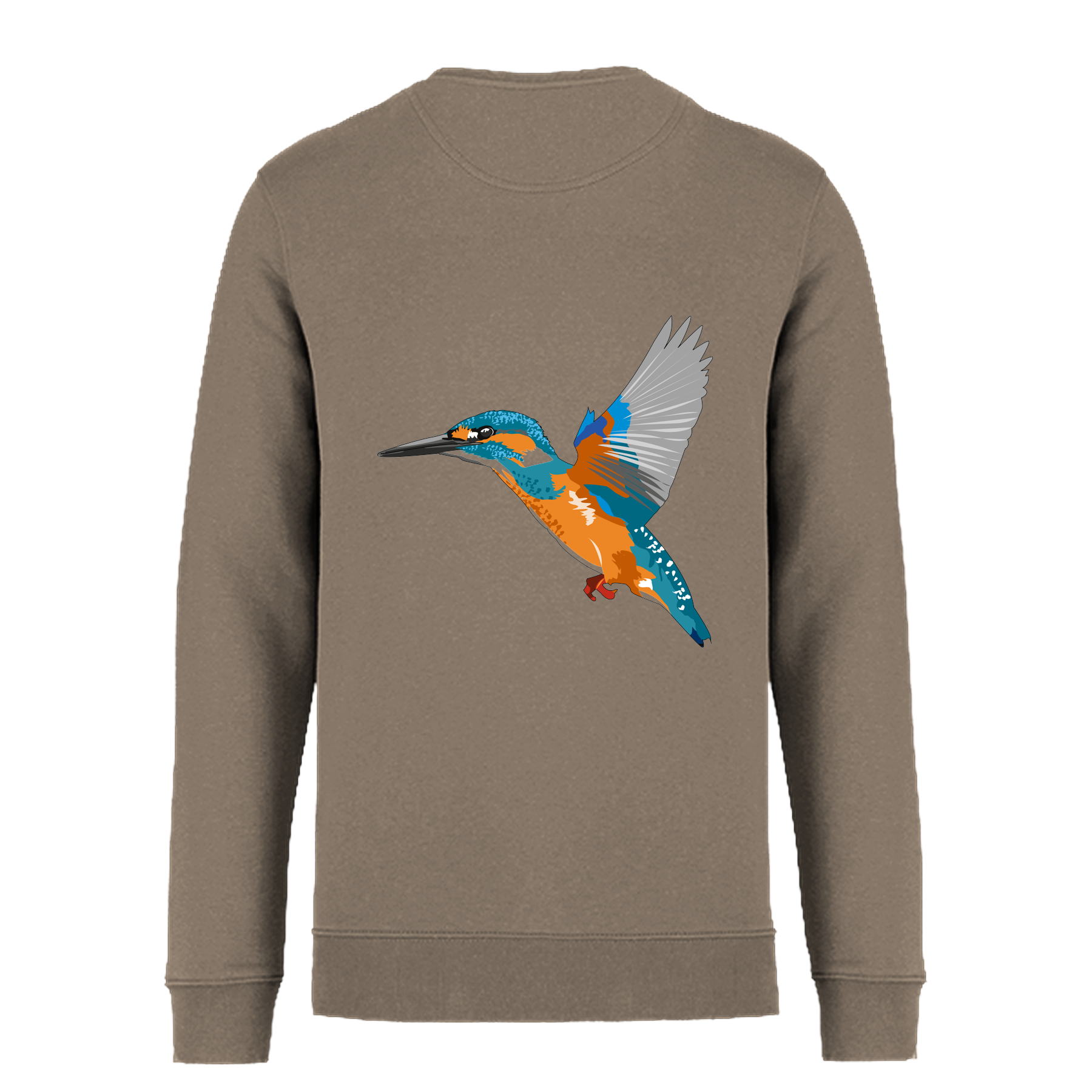 Eisvogel Bio Männer Sweatshirt Backprint
