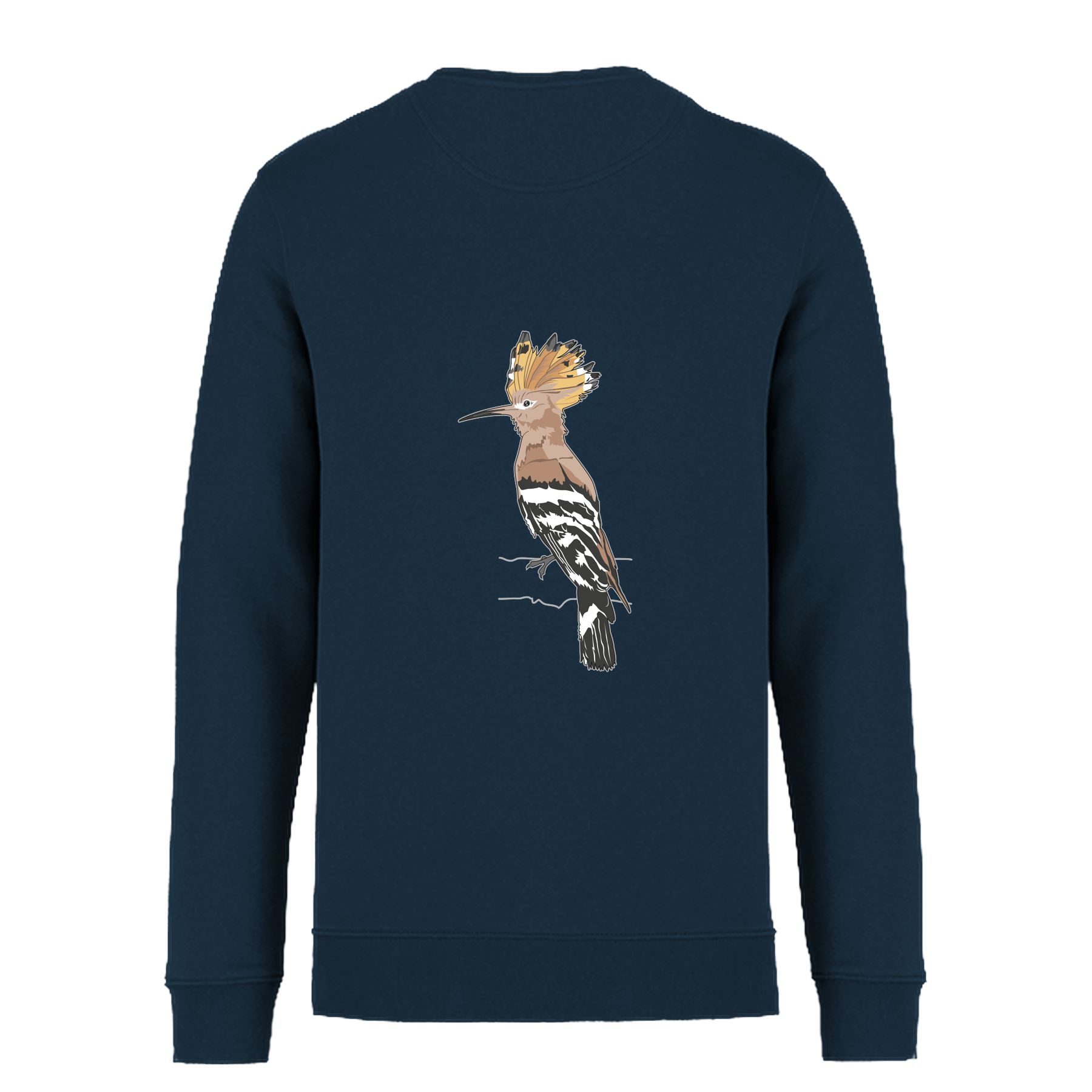 Wiedehopf Bio Männer Sweatshirt Backprint