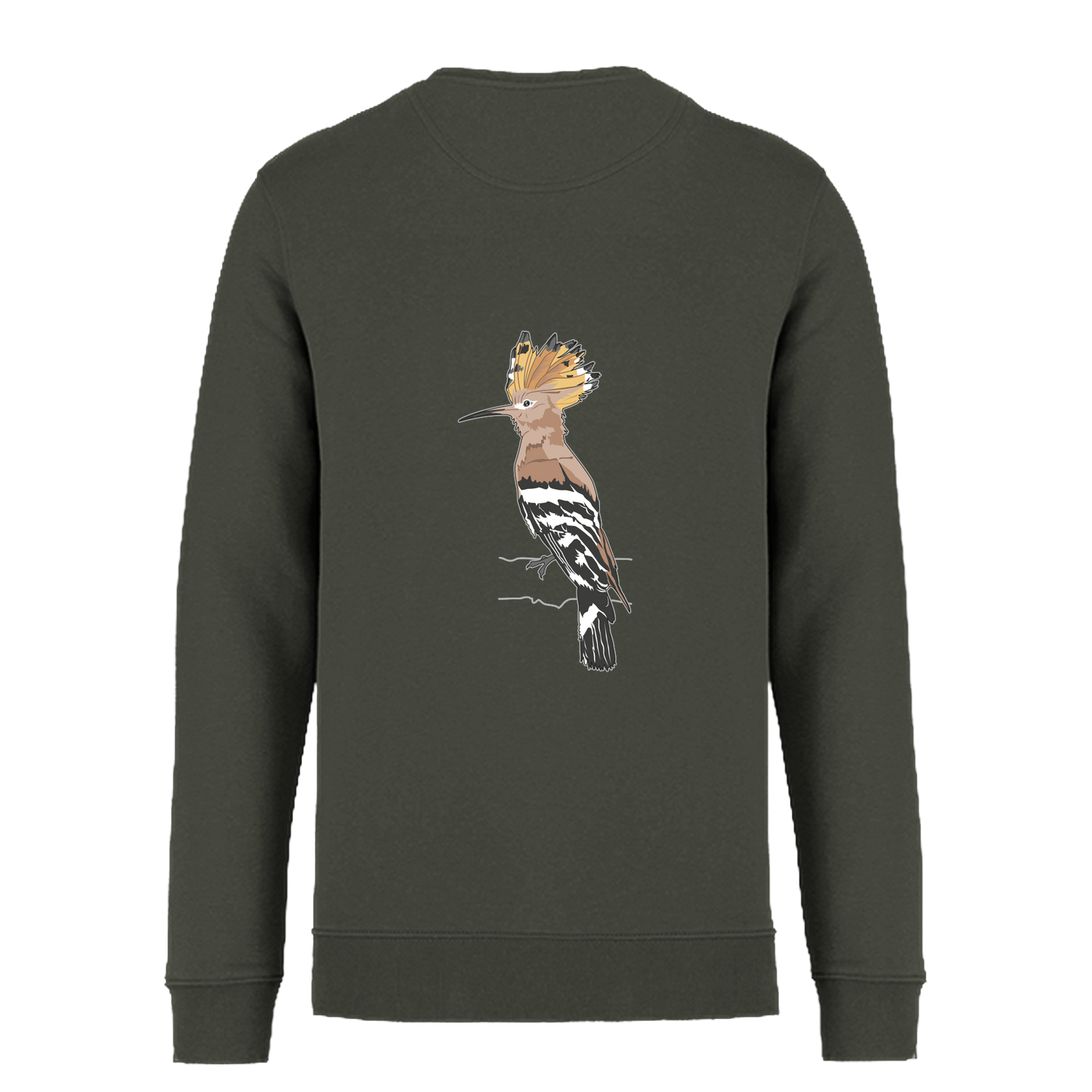 Wiedehopf Bio Unisex Sweatshirt Backprint