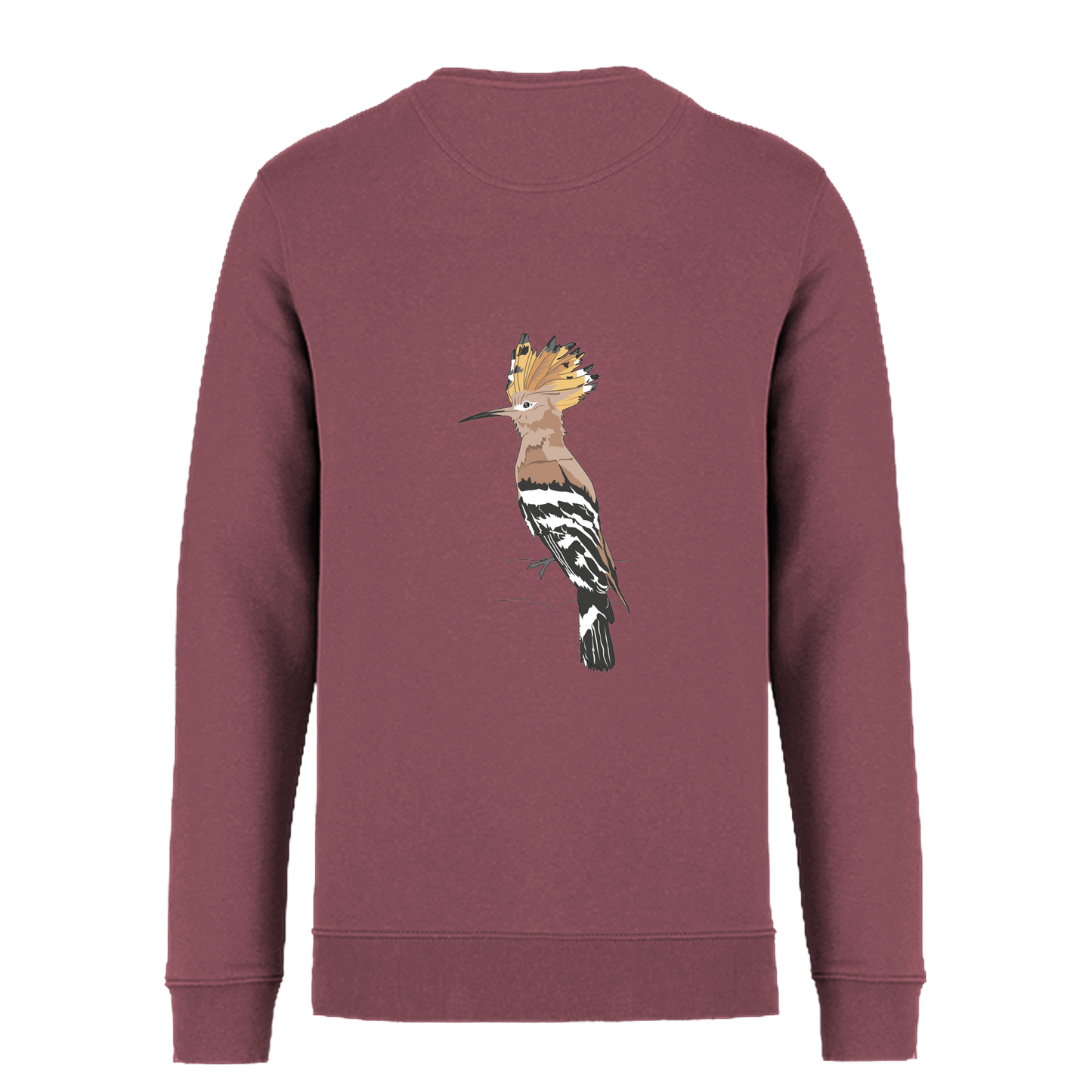 Wiedehopf Bio Unisex Sweatshirt Backprint