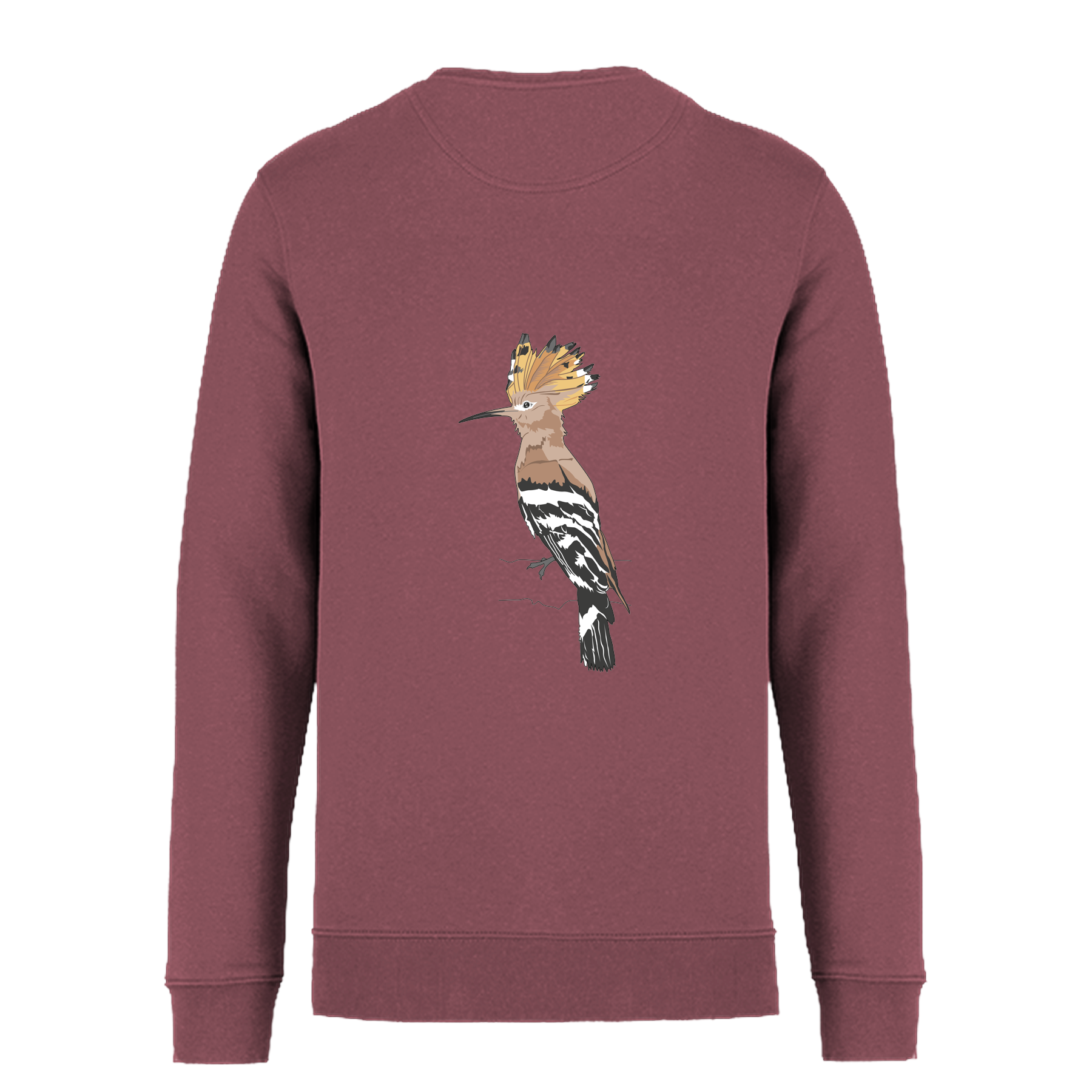Wiedehopf Bio Unisex Sweatshirt Backprint