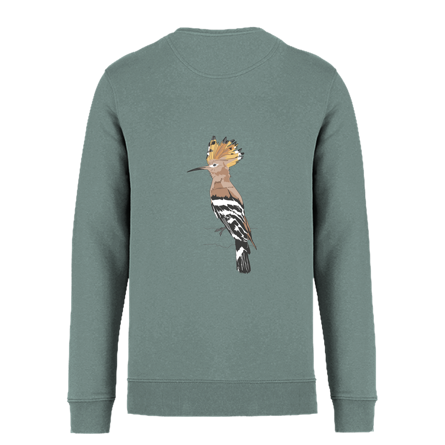 Wiedehopf Bio Unisex Sweatshirt Backprint