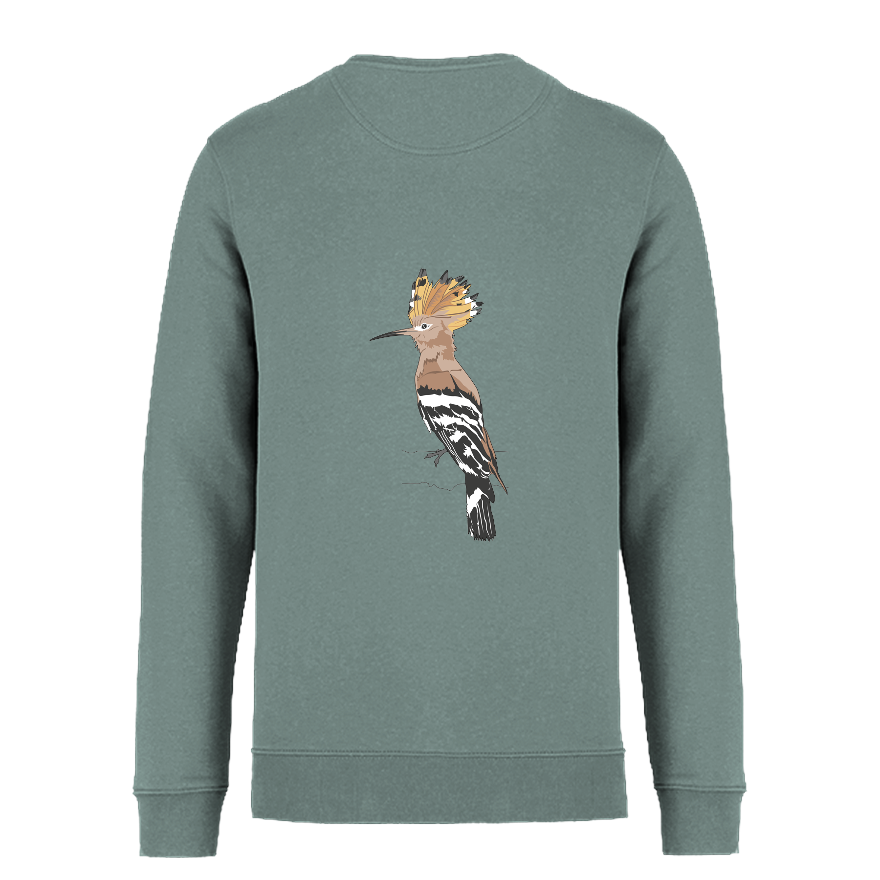 Wiedehopf Bio Unisex Sweatshirt Backprint