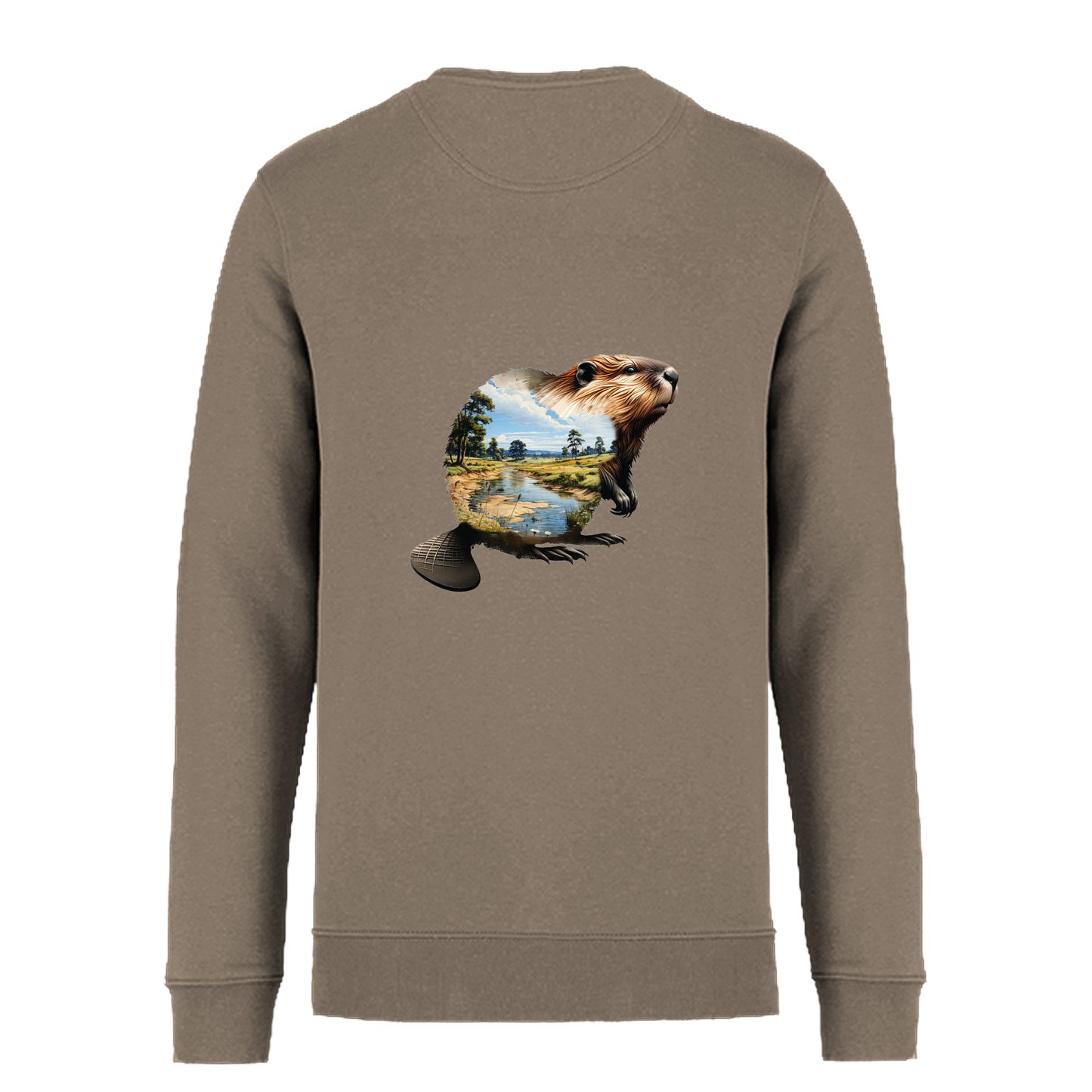 Biber Bio Männer Sweatshirt Backprint