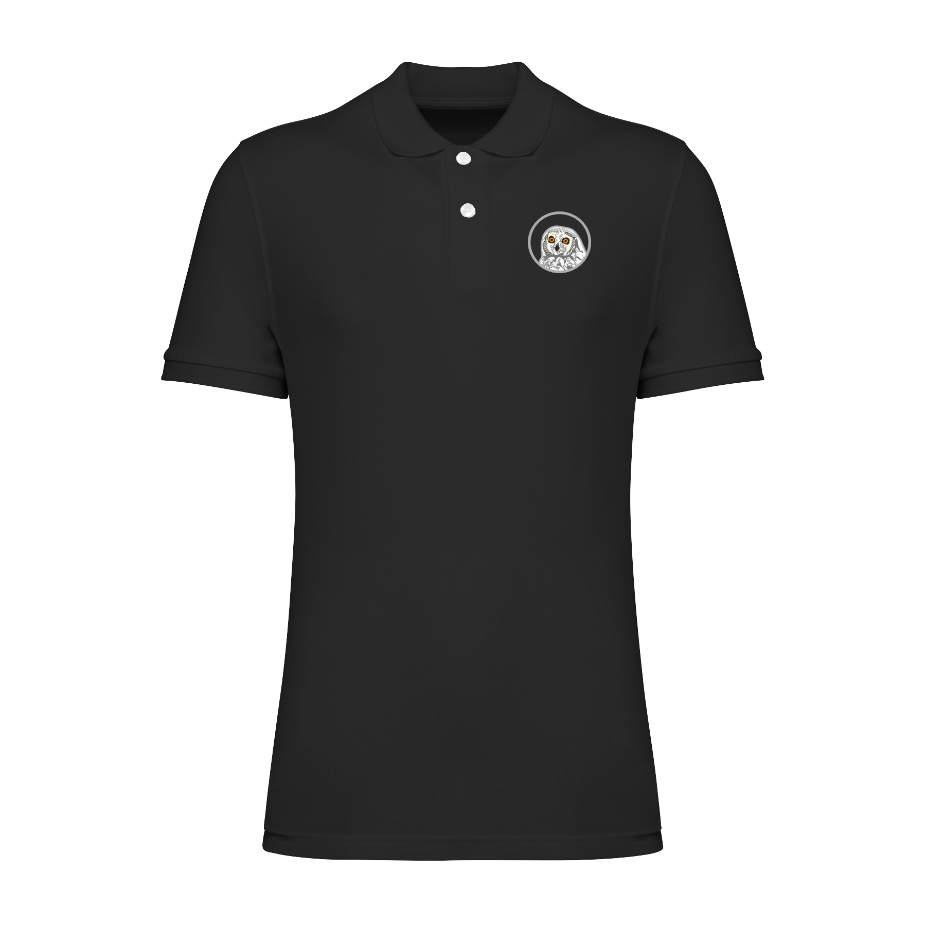 Sumpfohreule Bio Männer Poloshirt Stick