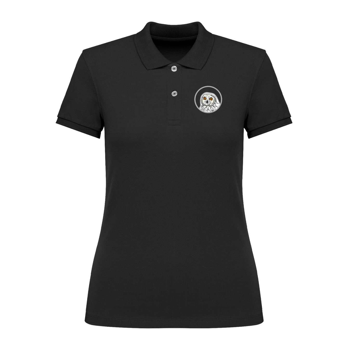 Sumpfohreule Bio Frauen Poloshirt Stick