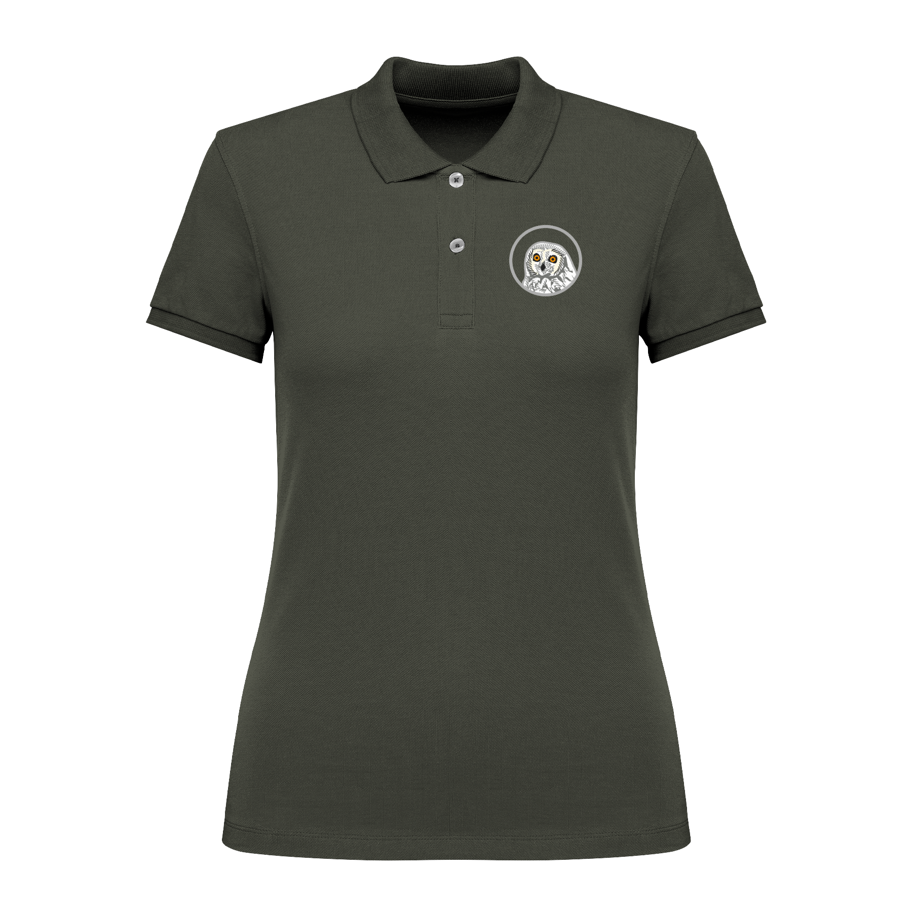 Sumpfohreule Bio Frauen Poloshirt Stick